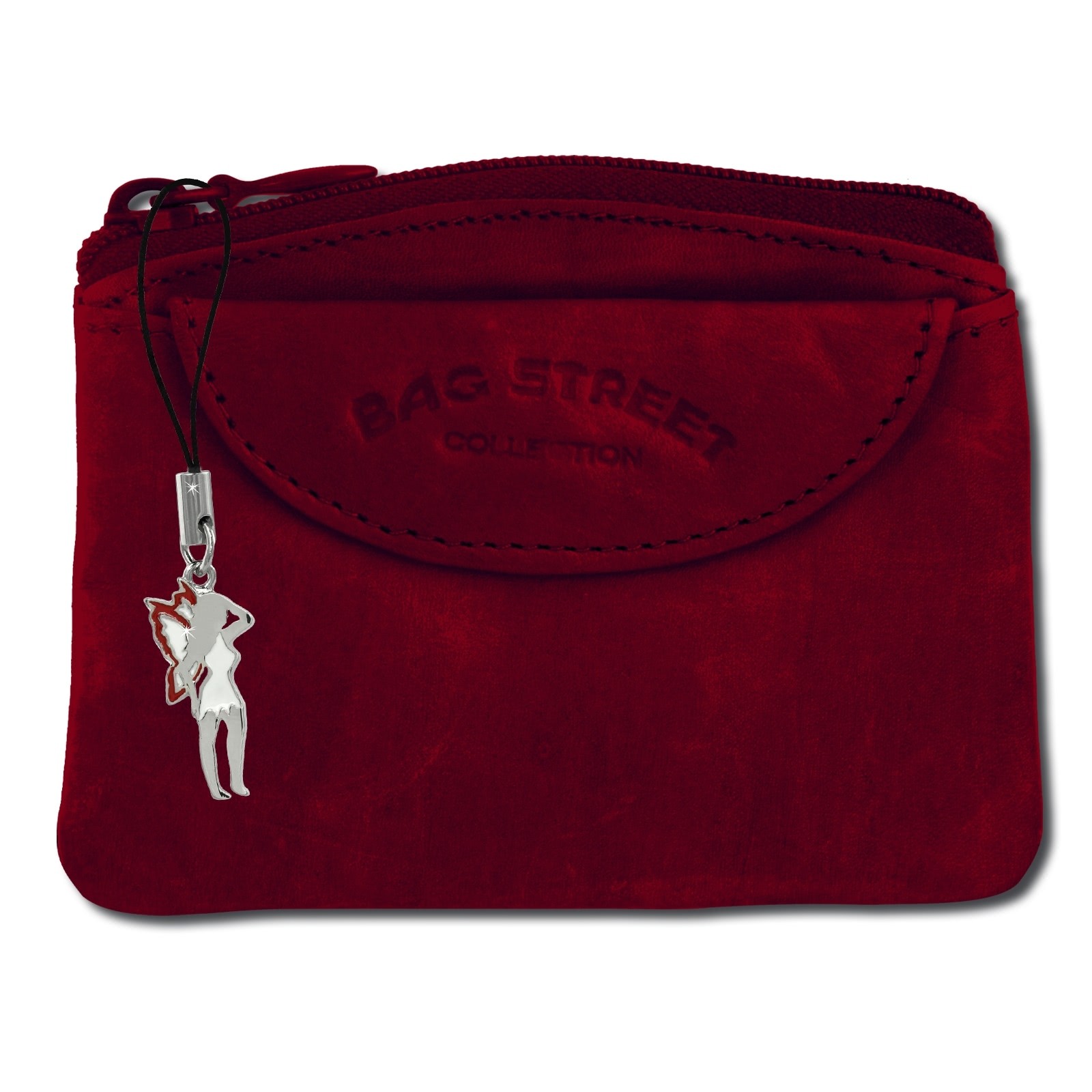 Bag Street Schlüsseltasche rot Echtleder, glattes Leder Schlüsseletui OPJ901R