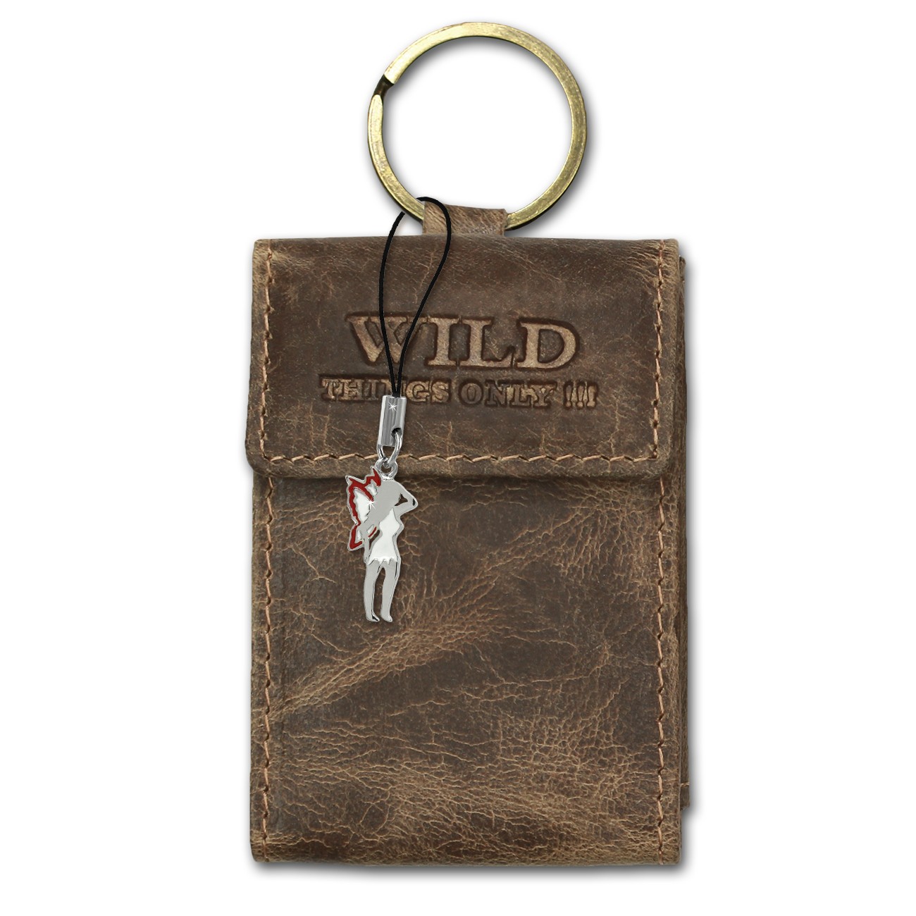 Wild Things Only Etui, Leder braun Minibörse Schlüsseltasche OPJ904N