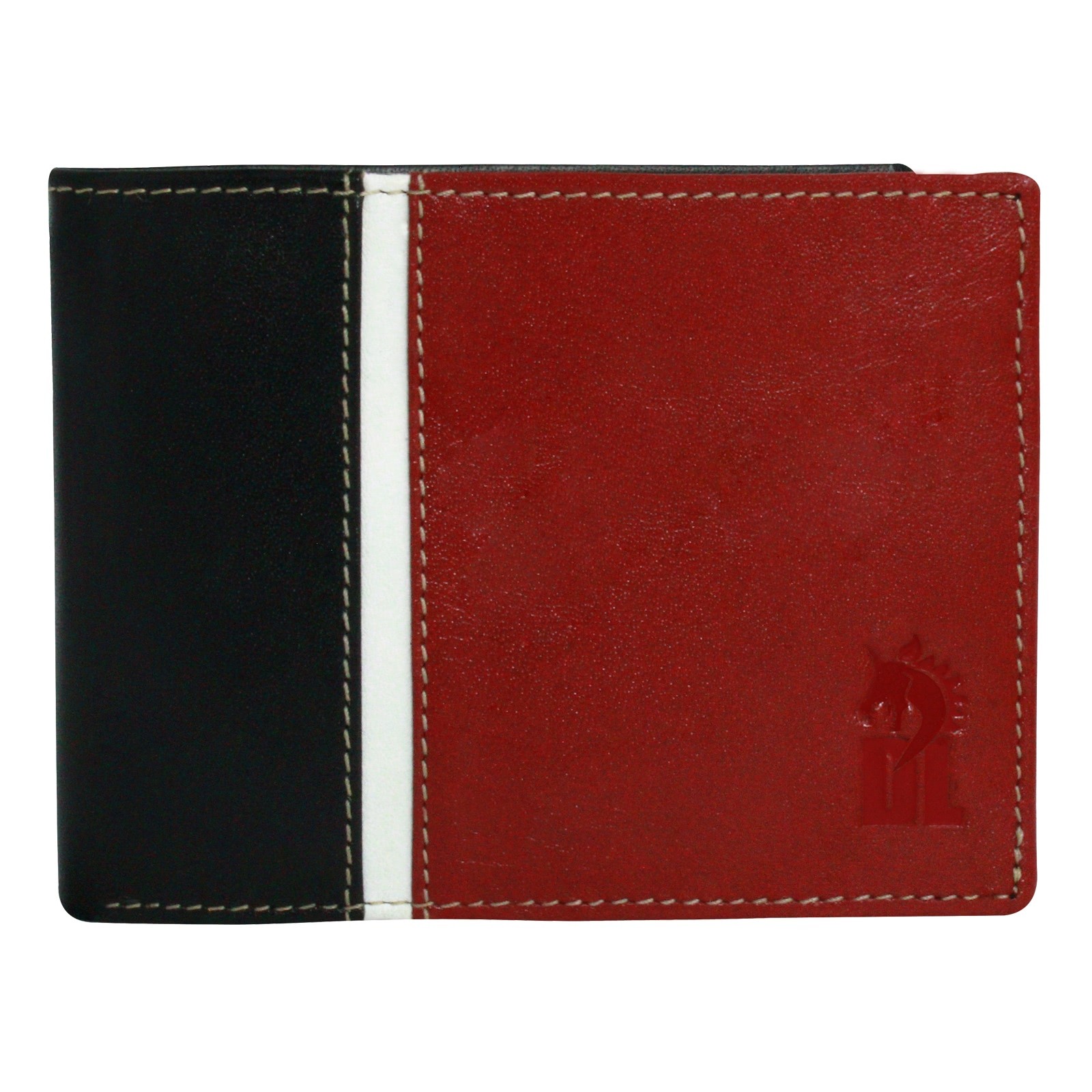 DrachenLeder schwarz rot Echtleder Portemonnaie Brieftasche Herren OPO004R6