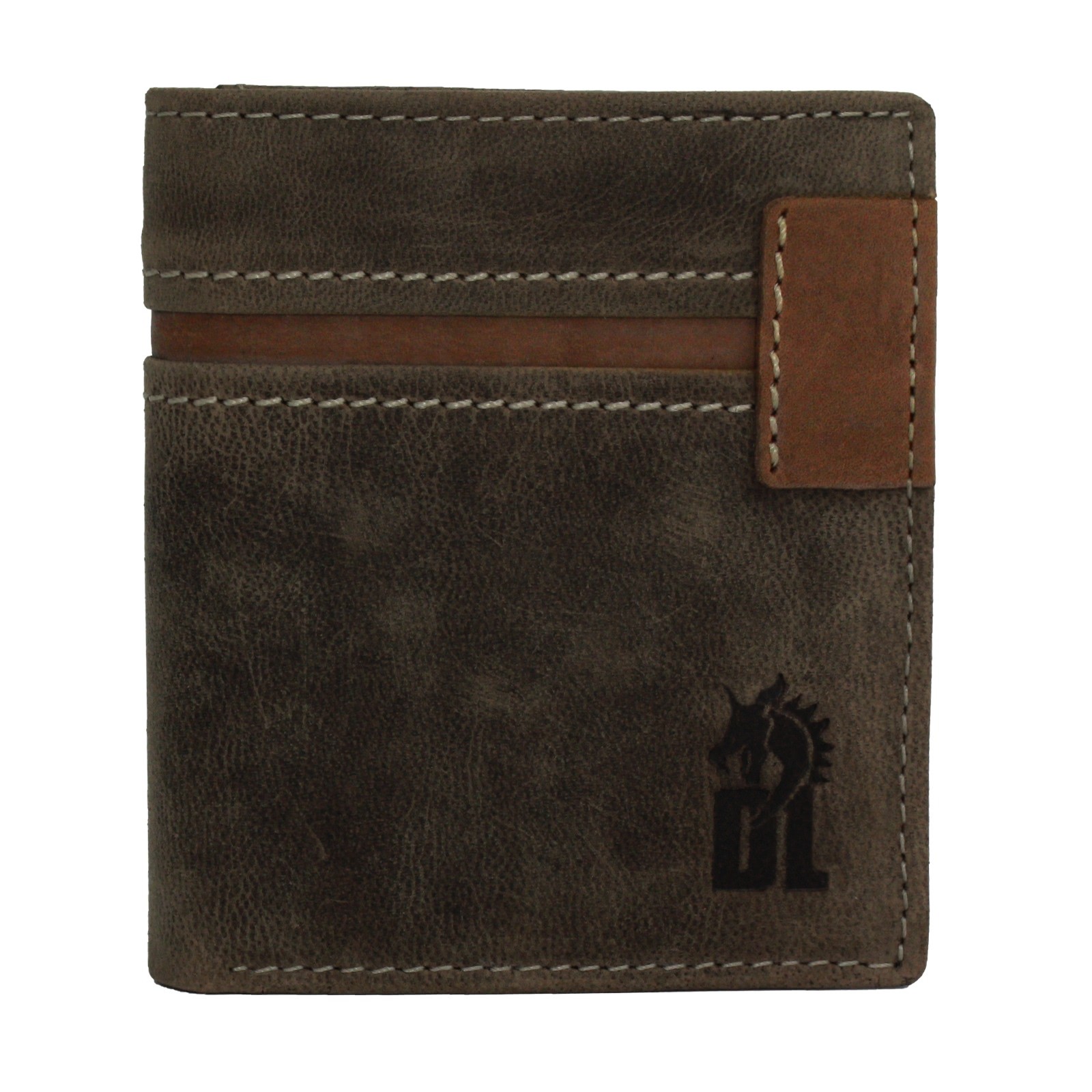 DrachenLeder braun Echtleder Portemonnaie Brieftasche Herren OPO011N5
