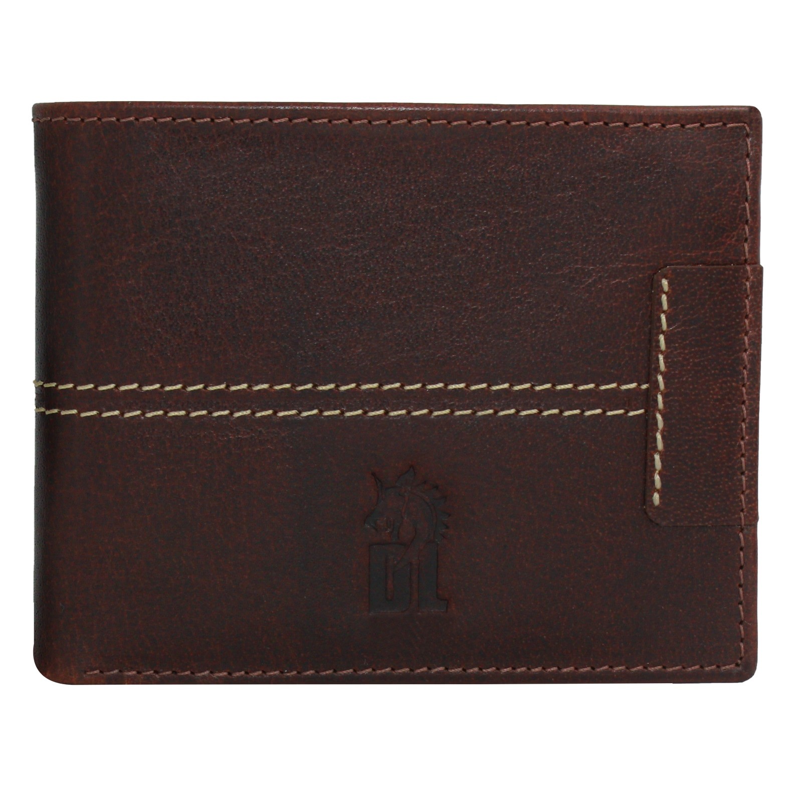 DrachenLeder braun Echtleder Portemonnaie Brieftasche Herren OPO012N5
