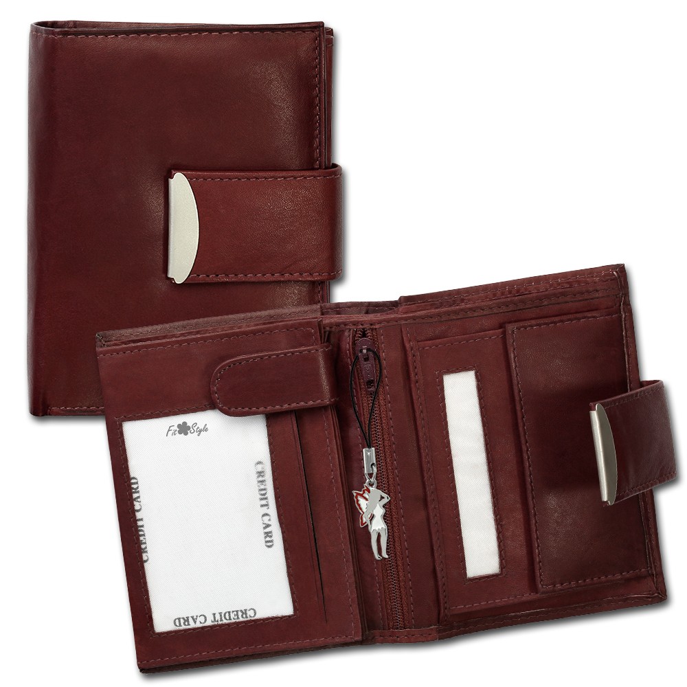 DrachenLeder dunkelrot Echtleder Portemonnaie Brieftasche OPR107D
