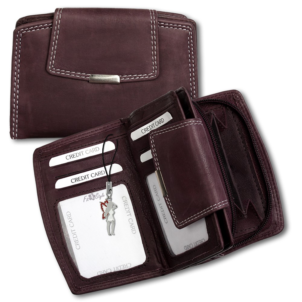 DrachenLeder weinrot Echtleder Portemonnaie Brieftasche Damen OPR701D
