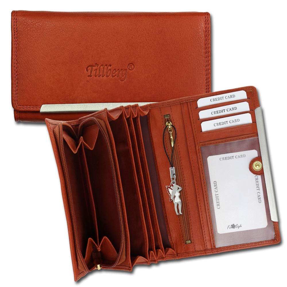 DrachenLeder Damen Leder- cognac/braun Frauen Portemonnaie OPR702O