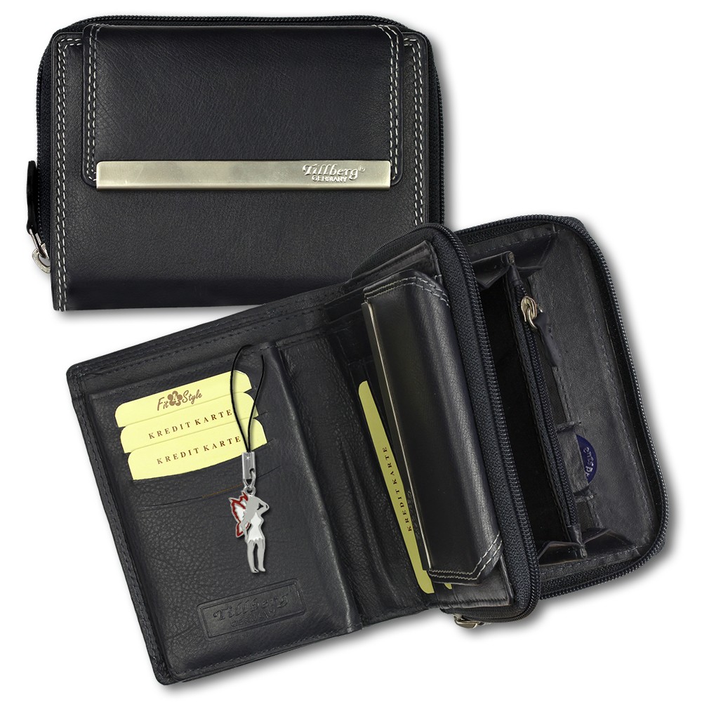 DrachenLeder blau Echtleder Portemonnaie Brieftasche Damen OPR704B