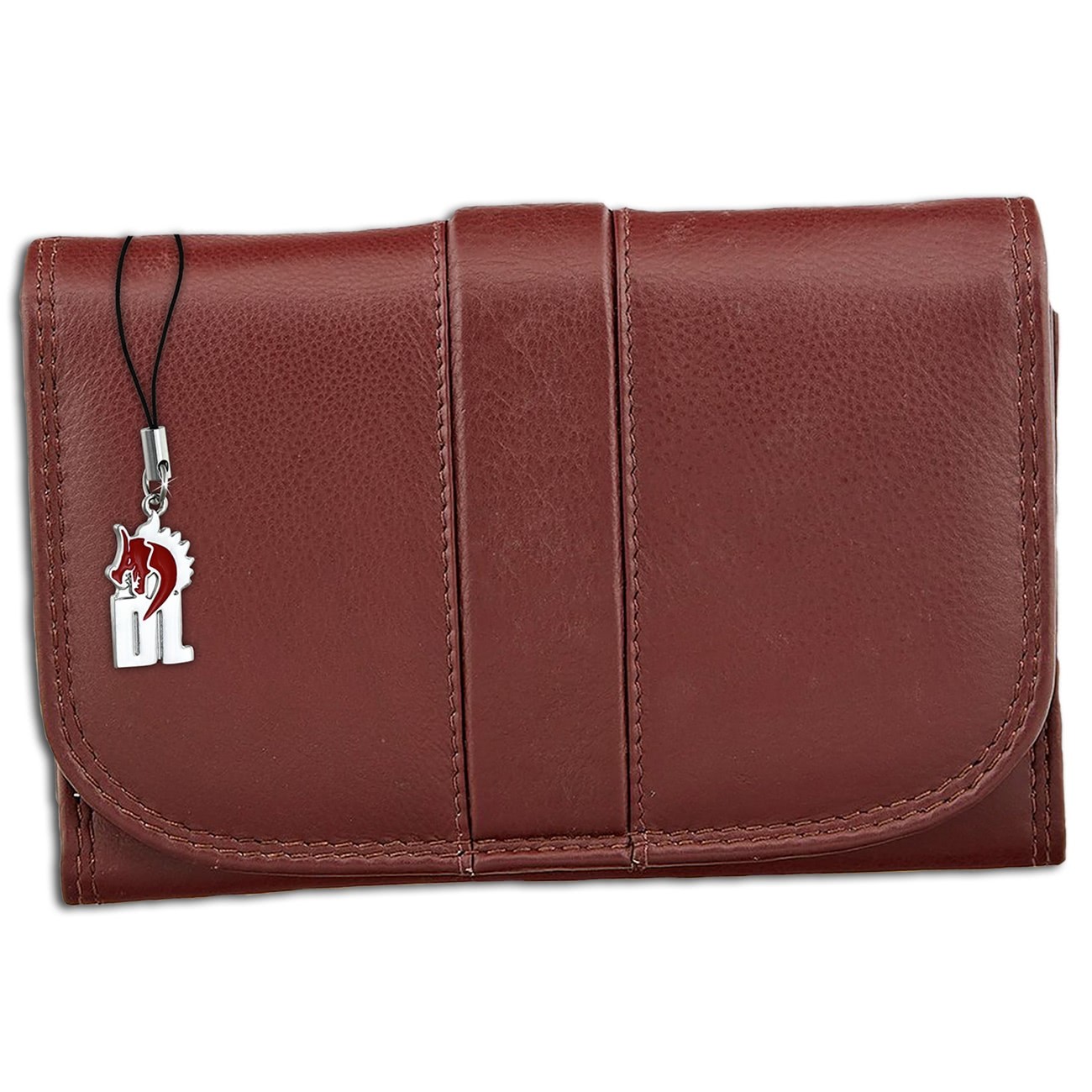 DrachenLeder qualitative Damen Echtleder braun Portemonnaie OPR709N