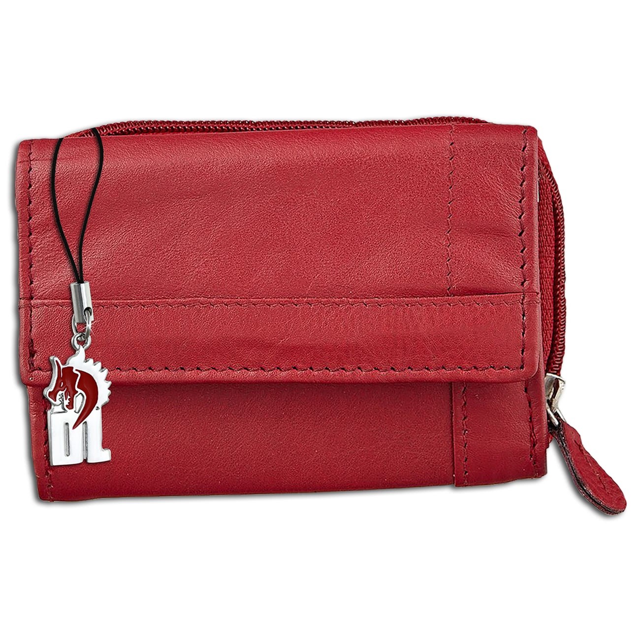 SilberDream DrachenLeder Unisex Schlüsseltasche Etui Geldbörse rot Leder  10.5x0.5x7cm OPJ901R Leder