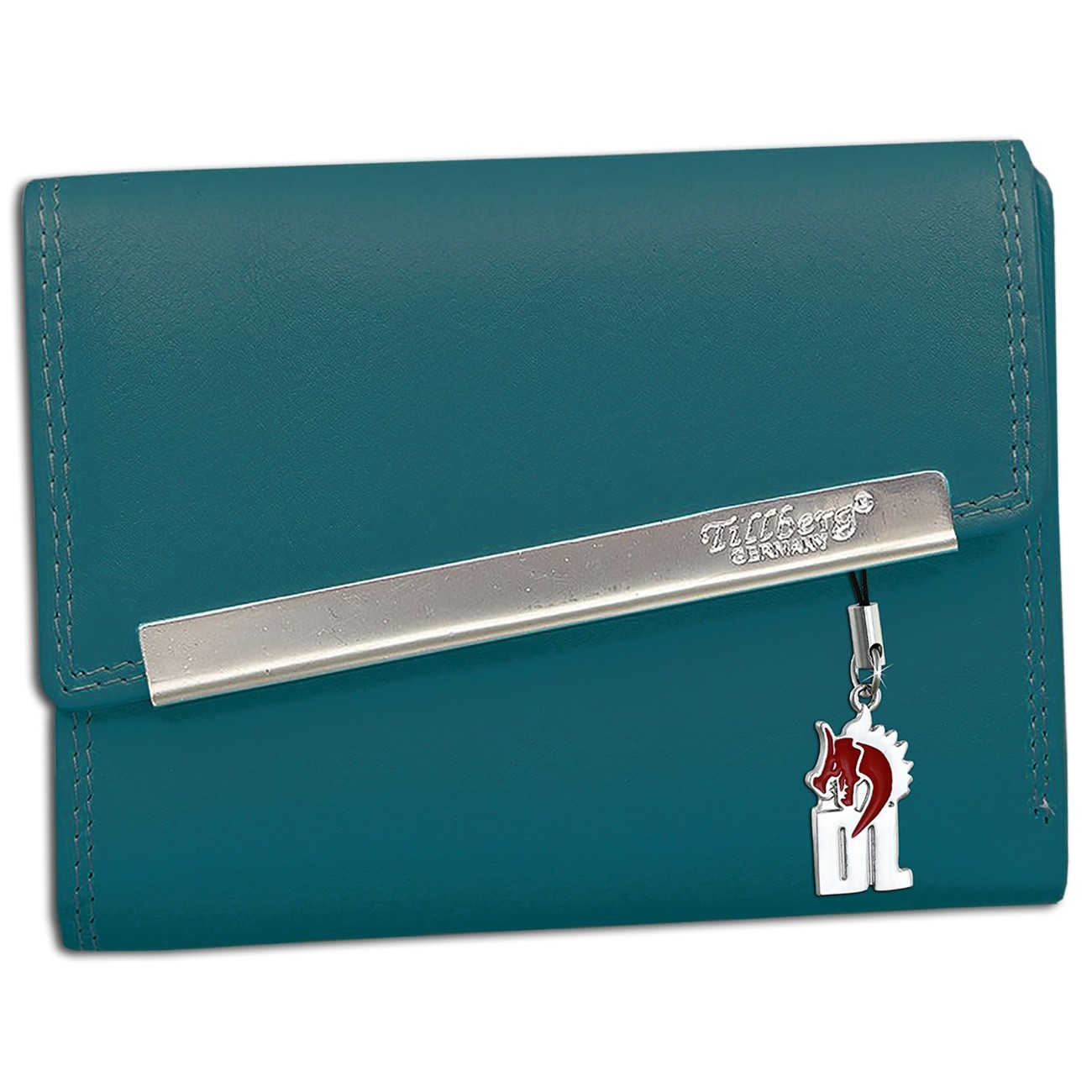 DrachenLeder türkis Echtleder Portemonnaie Brieftasche Damen OPR713B