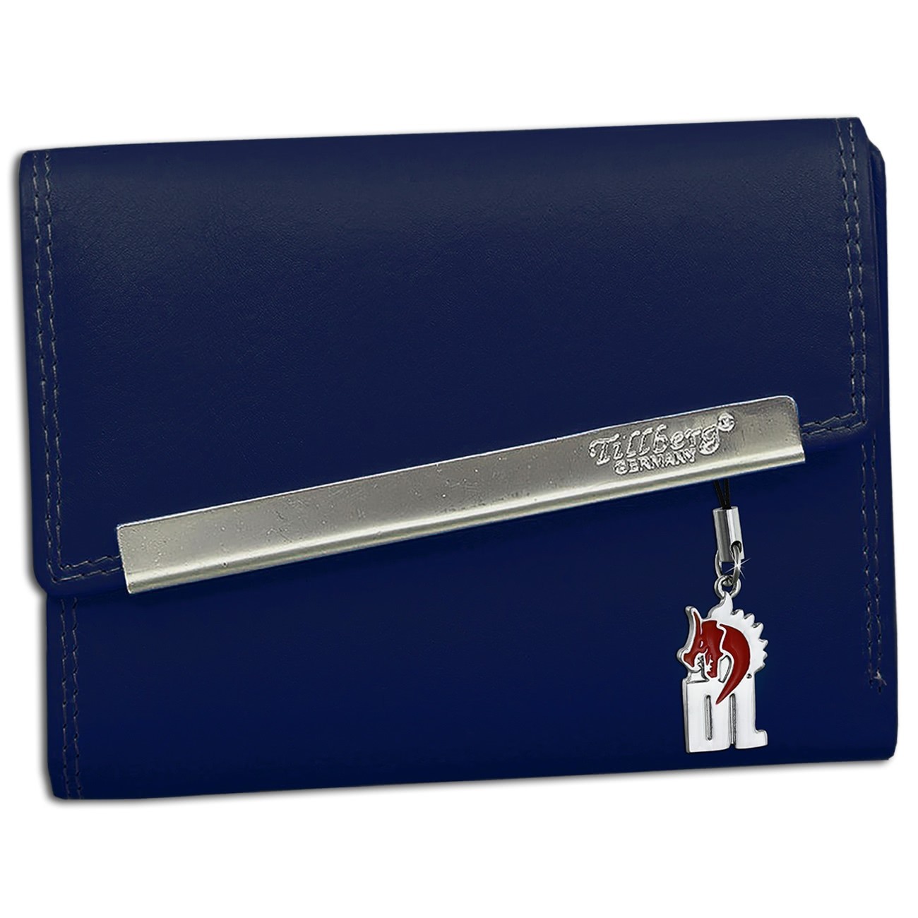 DrachenLeder royalblau Leder Portemonnaie Brieftasche Damen OPR713M