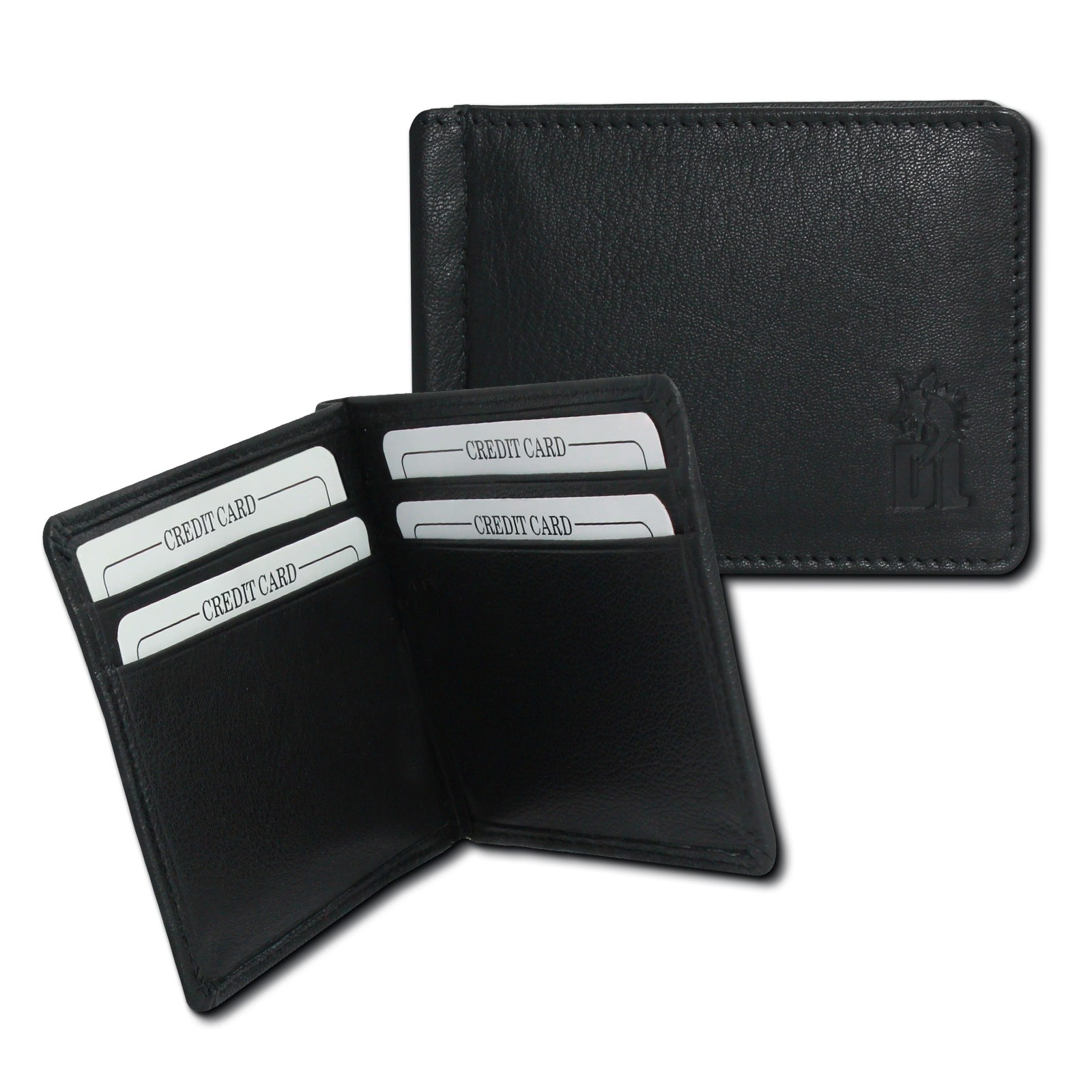 DrachenLeder schwarz Echtleder Portemonnaie Brieftasche Herren OPT121S
