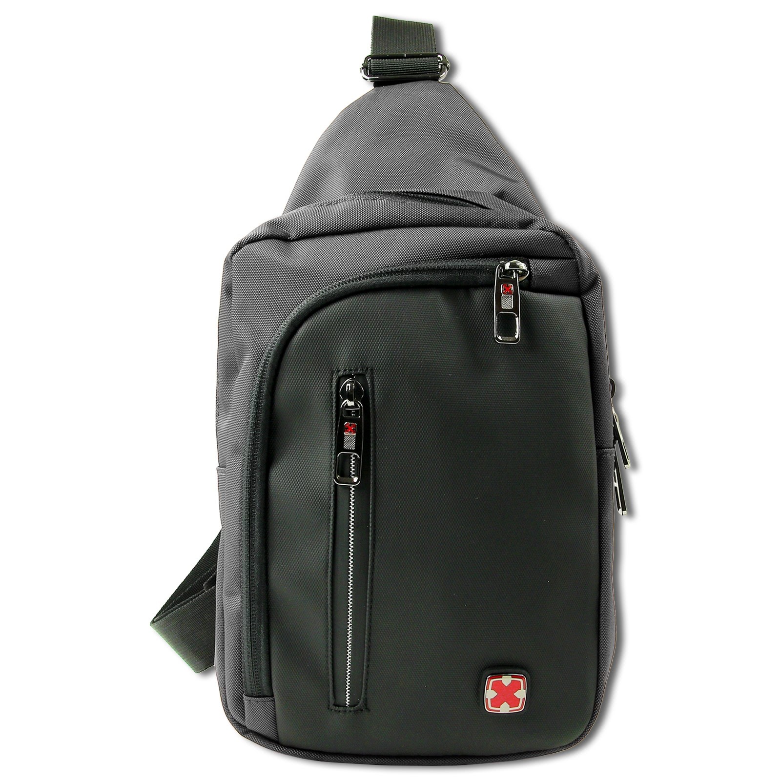 Travel N Meet Umhängetasche Sling Bag grau schwarz Herren ORD4227K