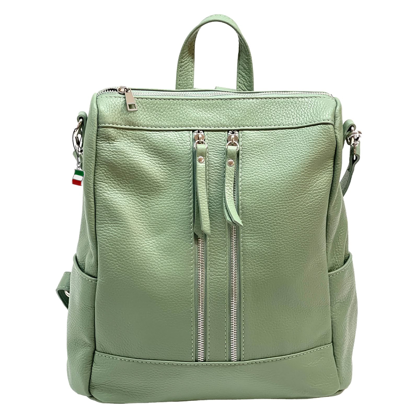 Florence Rucksack Damen Echtleder Cityrucksack hellgrün ORF100L