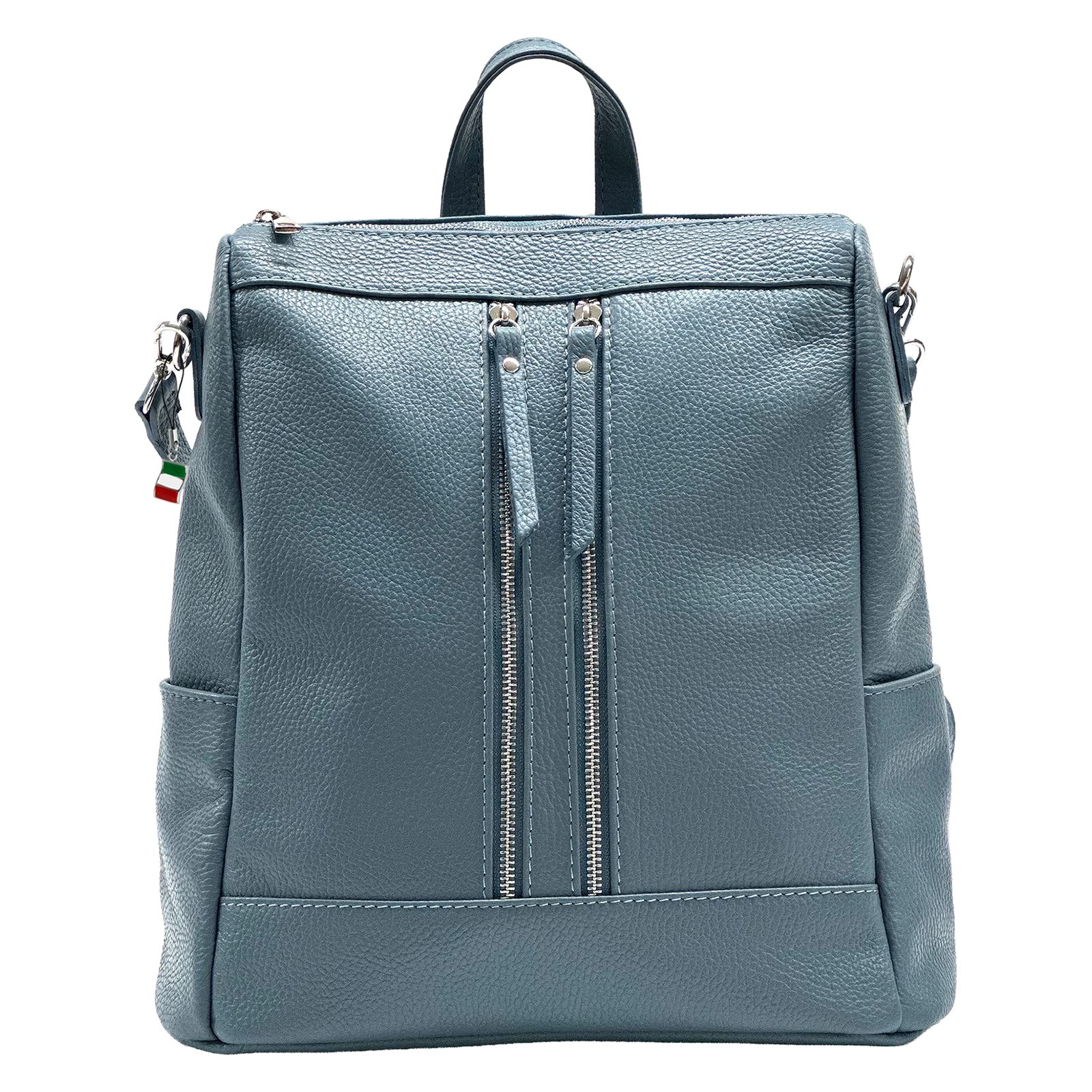 Florence Rucksack Damen Echtleder Cityrucksack taubenblau ORF100M