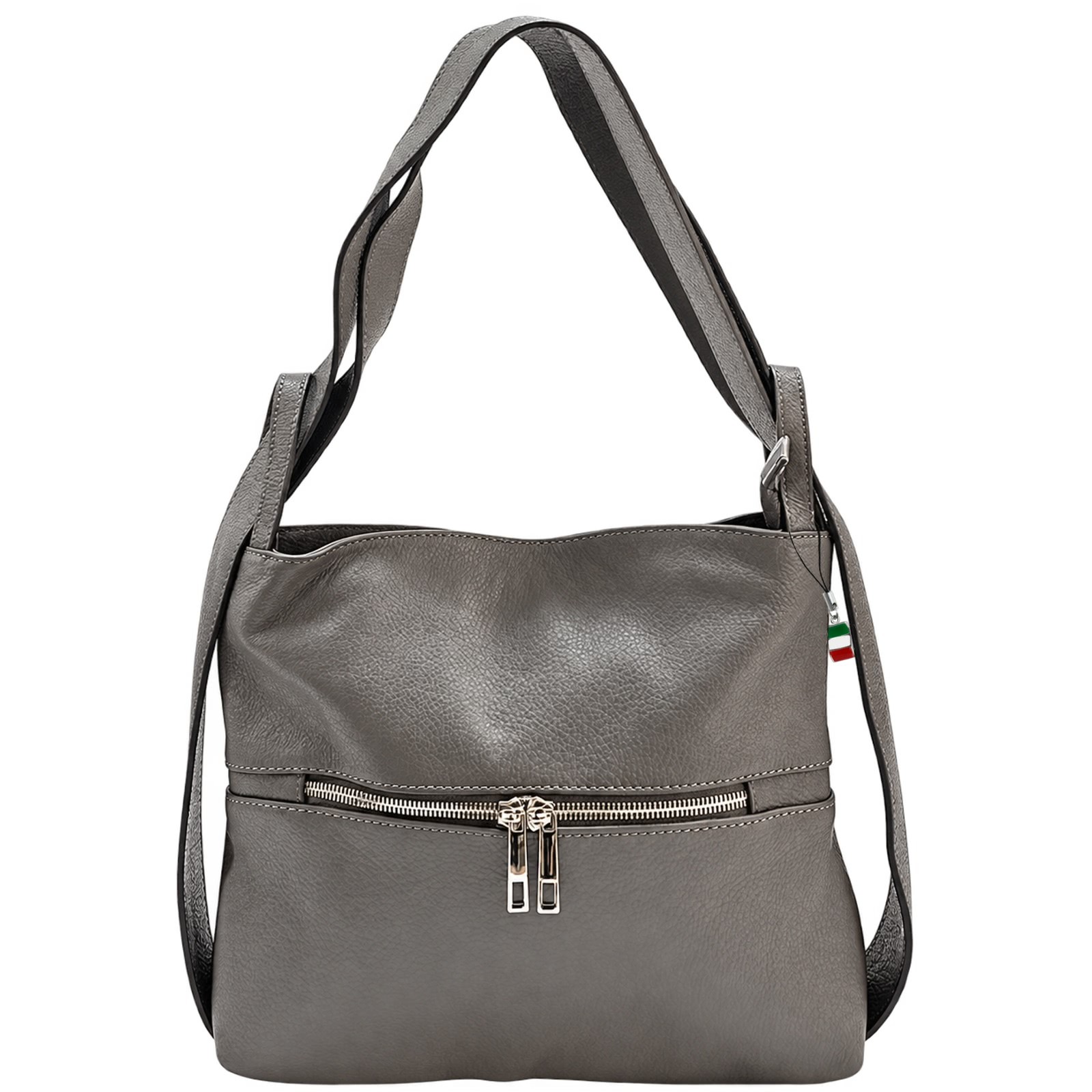 Florence wandelbarer Rucksack Damen Echtleder Tasche dunkelgrau ORF106K5