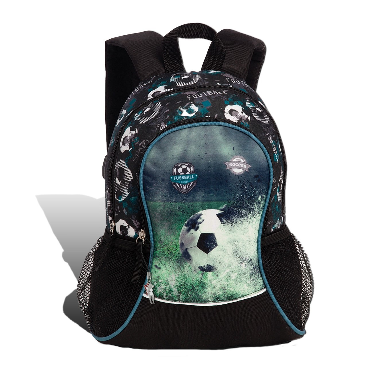 Fabrizio Kinderrucksack mit Fussball-Motiv schwarz Kicker Polyester ORI203SF