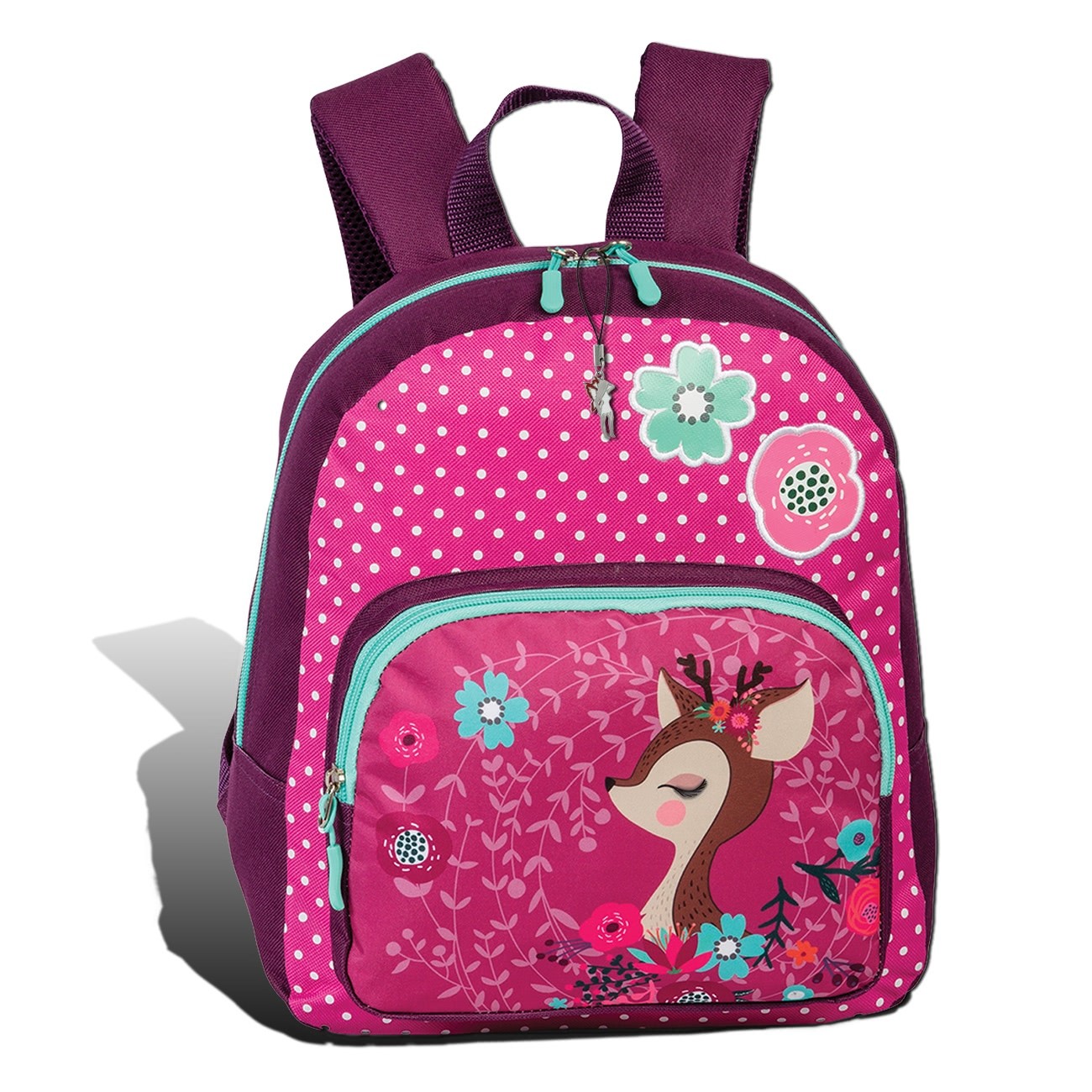 Fabrizio Kinderrucksack mit Reh-Motiv Blumen azalee Reindeer Tasche ORI205V