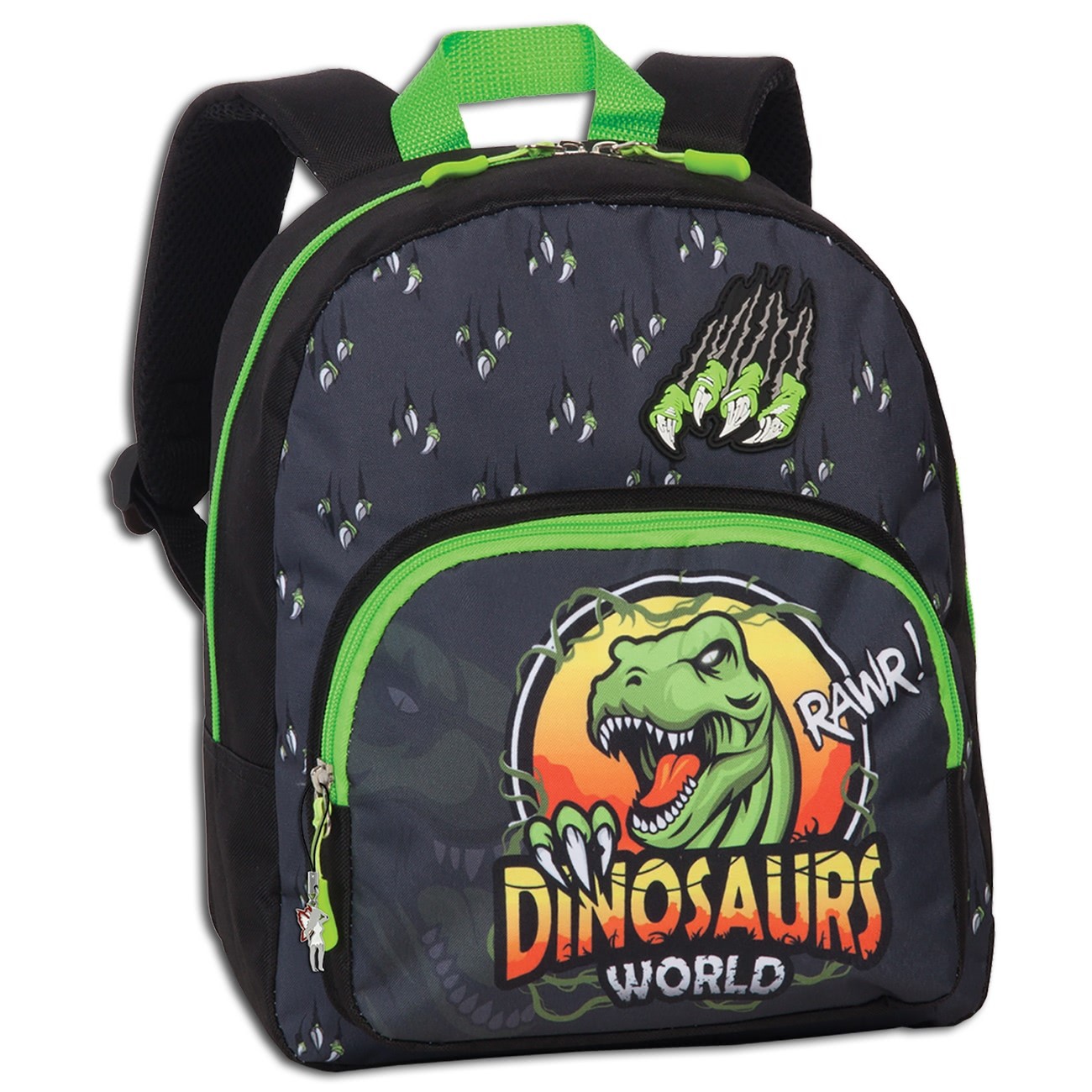 Fabrizio Kinderrucksack mit Dinosaurier Tyrannosaurus Rex grau Tasche ORI207K