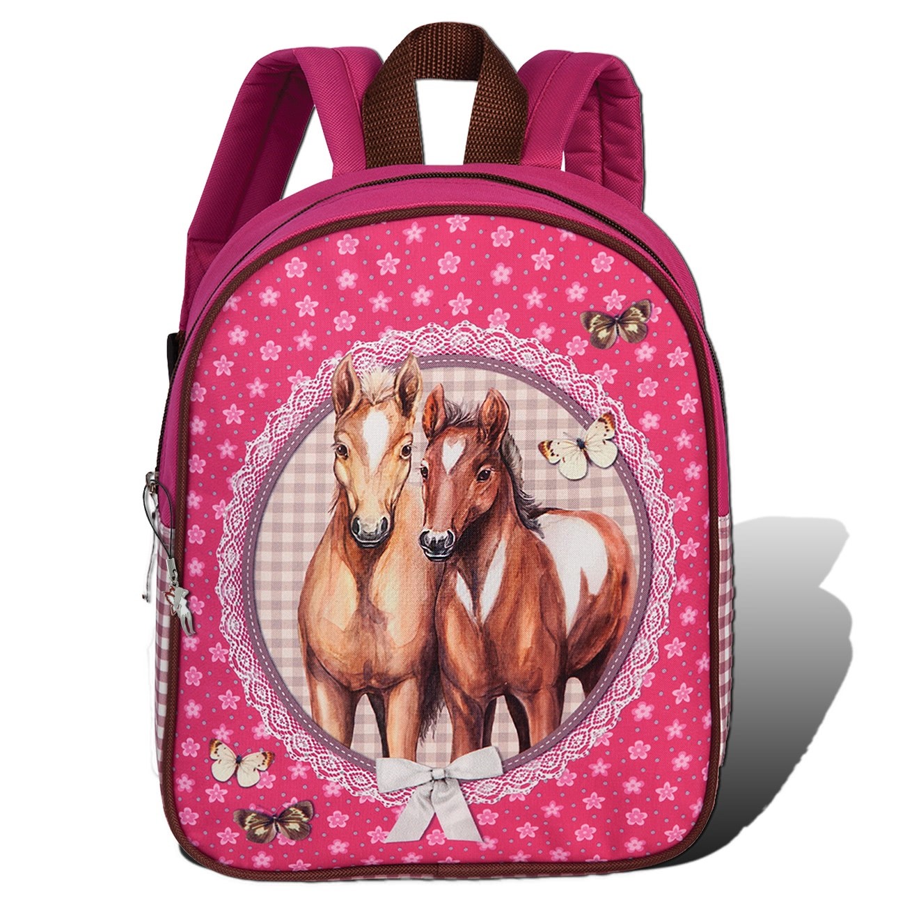 Fabrizio Kindergartenrucksack Mädchen mit Pferdemotiv, Fohlen pink ORI213P