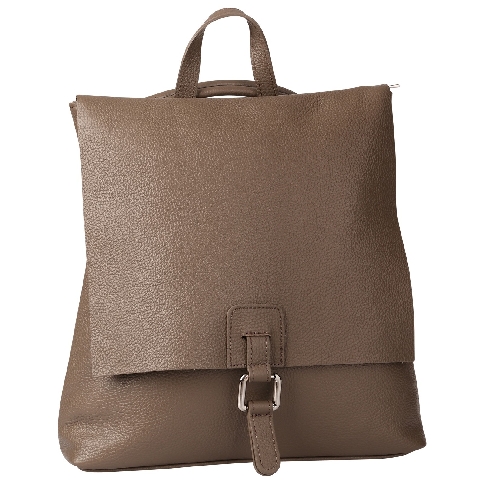 Toscanto Damen Cityrucksack Leder Rucksack taupe grau ORT101RI6