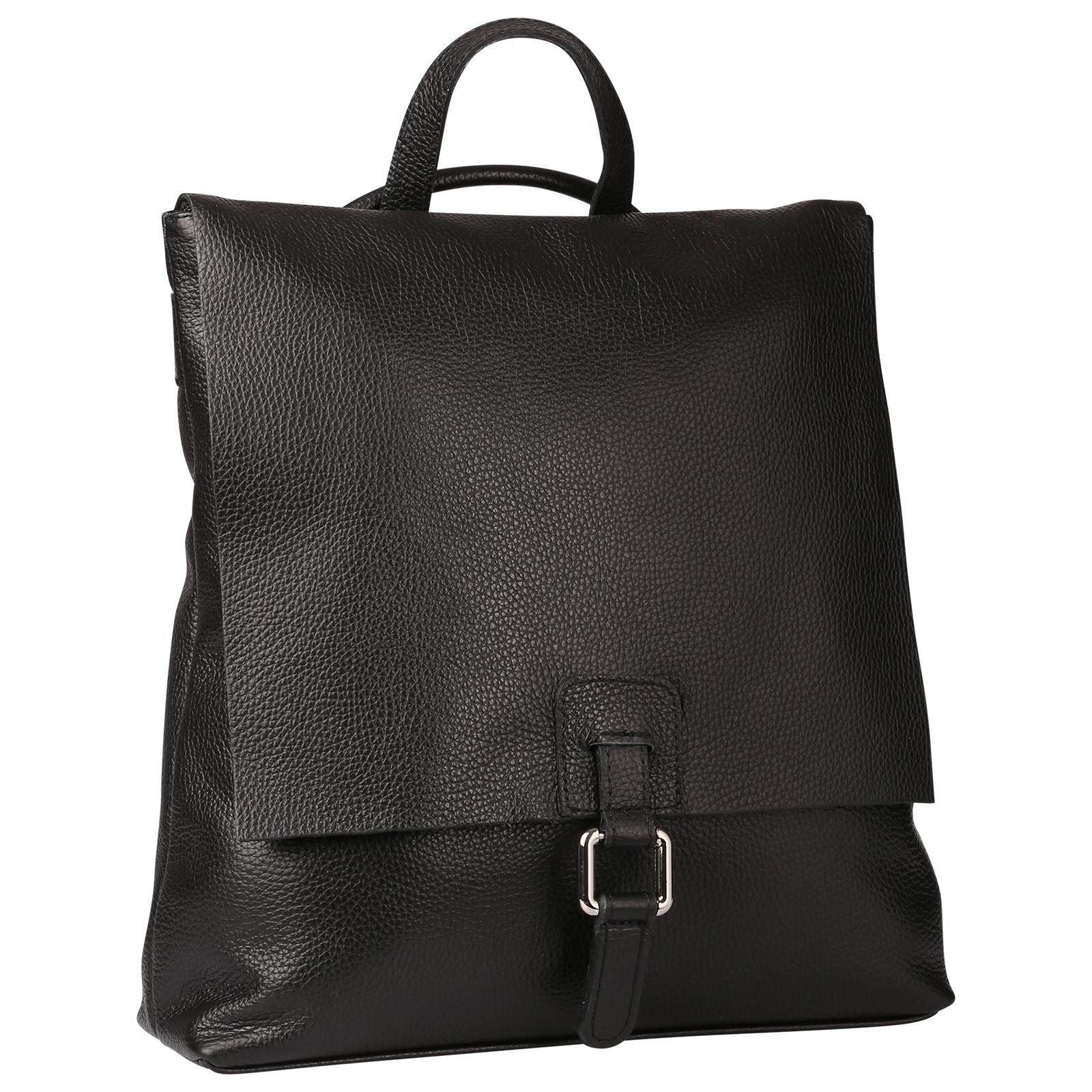 Toscanto Damen Cityrucksack Leder Rucksack schwarz ORT101RS1