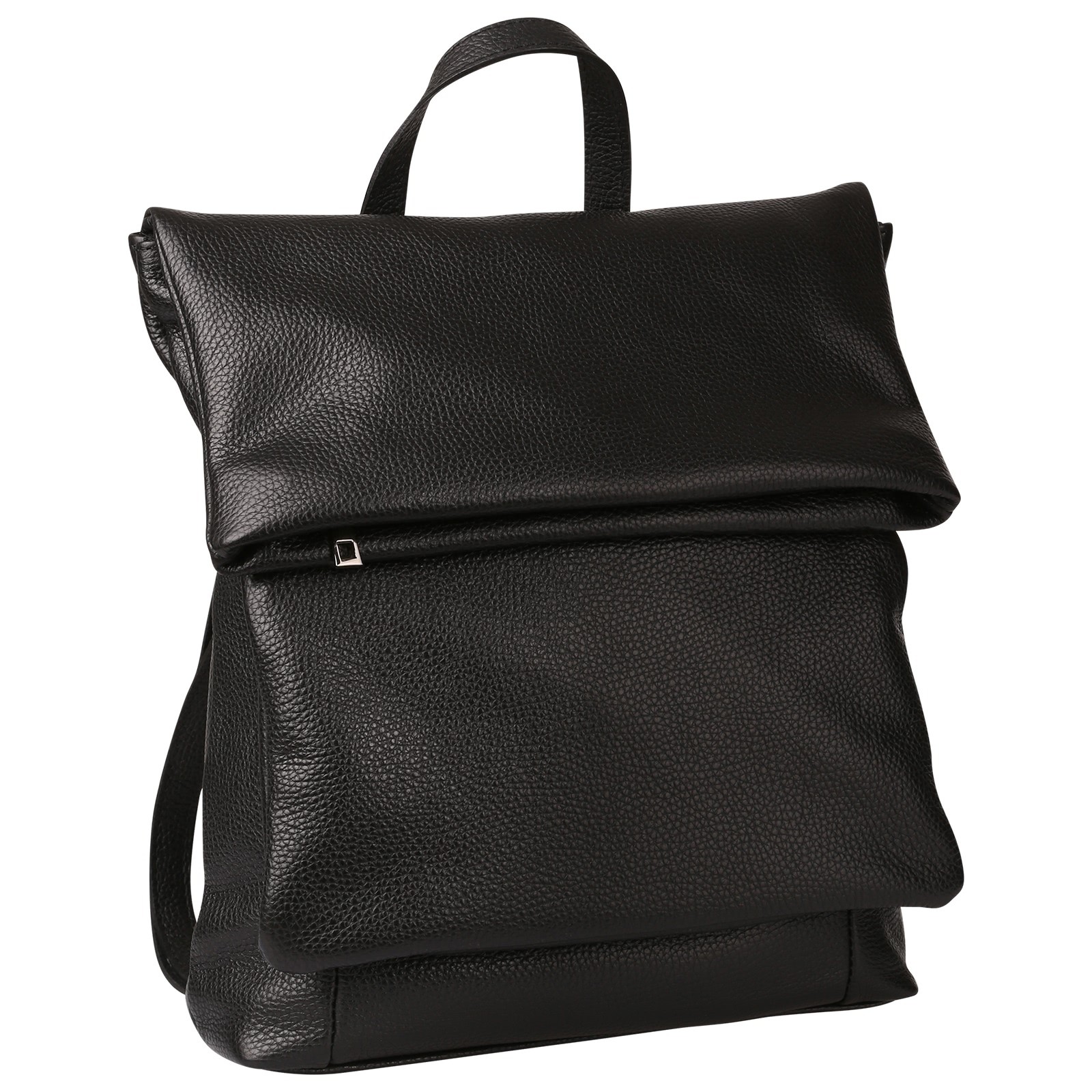 Toscanto Damen Cityrucksack Leder Rucksack schwarz ORT102RS1