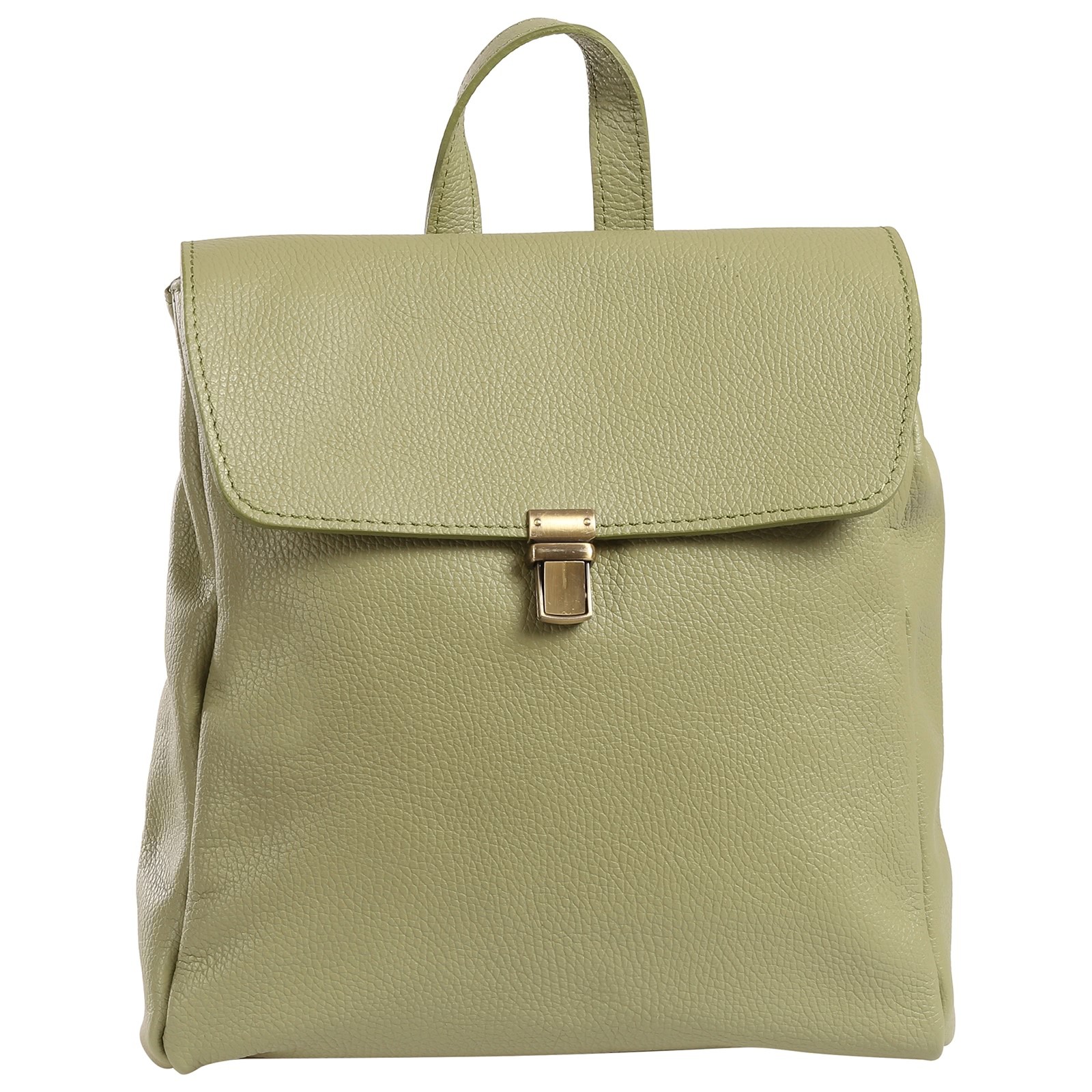 Toscanto Damen Cityrucksack Leder Rucksack hellgrün ORT104RL3