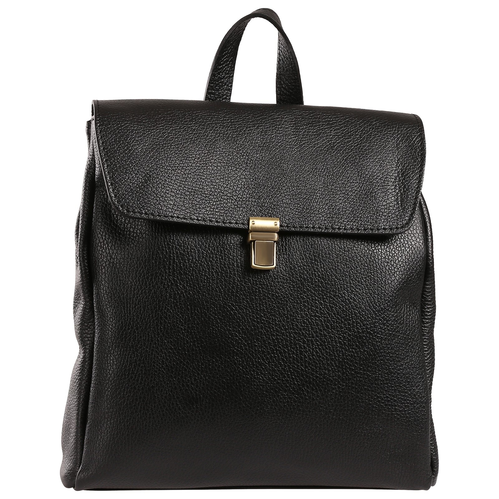 Toscanto Damen Cityrucksack Leder Rucksack schwarz ORT104RS1