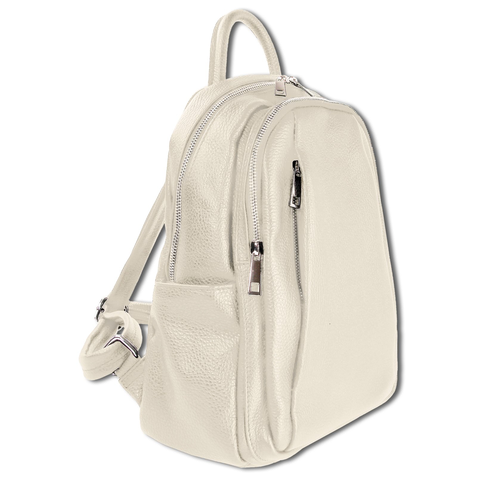 Toscanto Damen Cityrucksack Leder Rucksack beige ORTM101RI