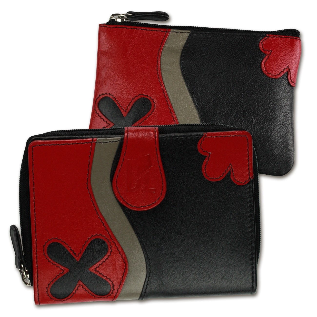 + Schlüsseletui Set Leder schwarz DrachenLeder Geschenkset OSS100S