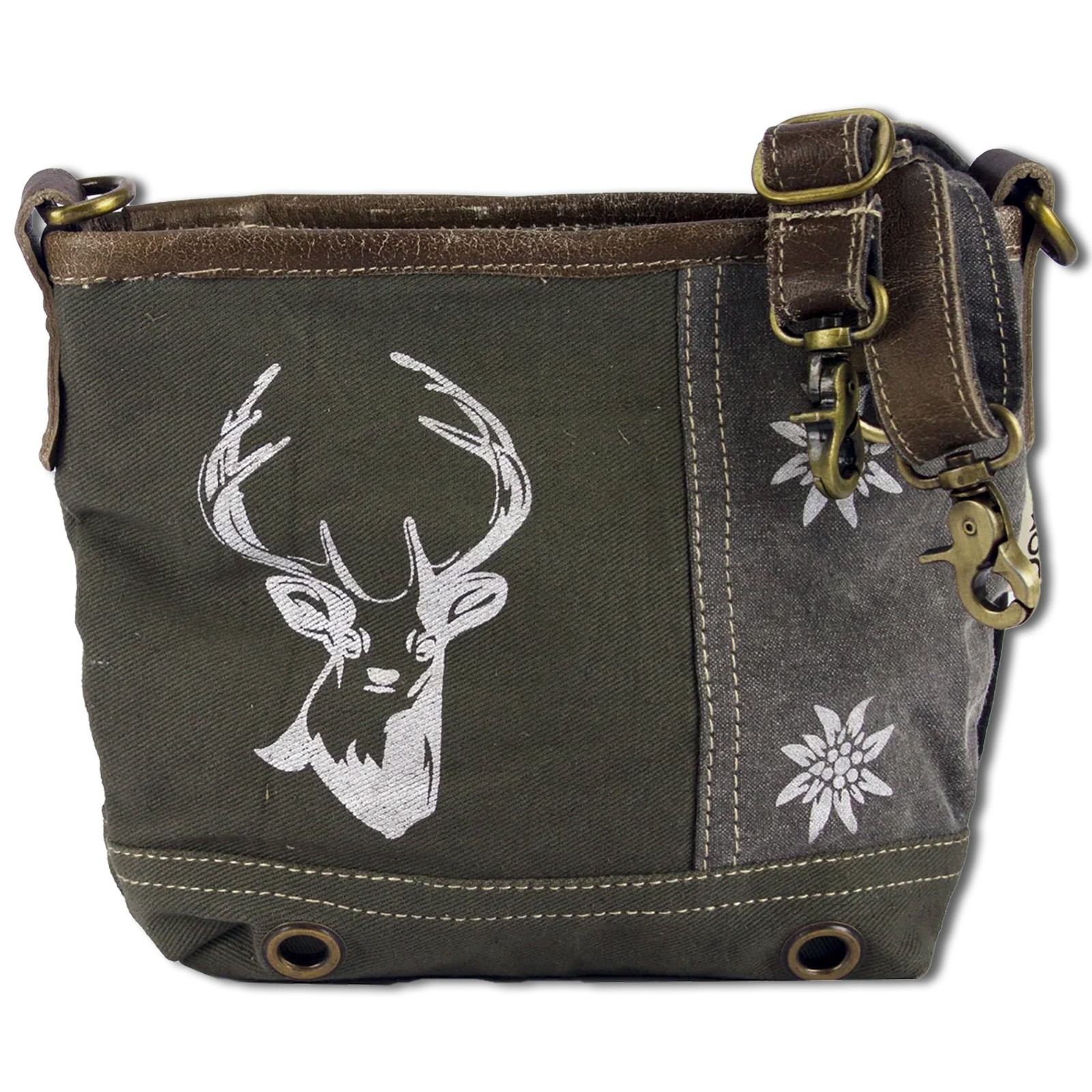 Sunsa Trachtentasche Canvas Leder khaki grün OTA218G