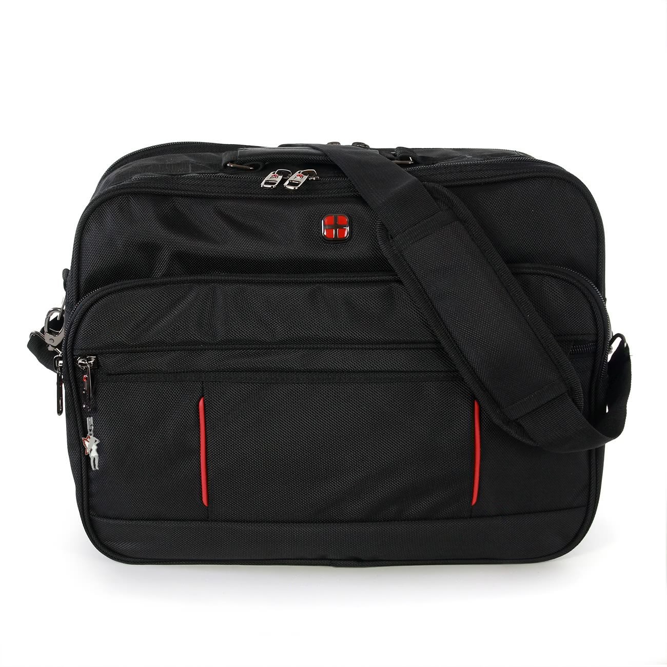 New Bags , Reisetasche Polyester schwarz Flugbegleiter quer OTD220S
