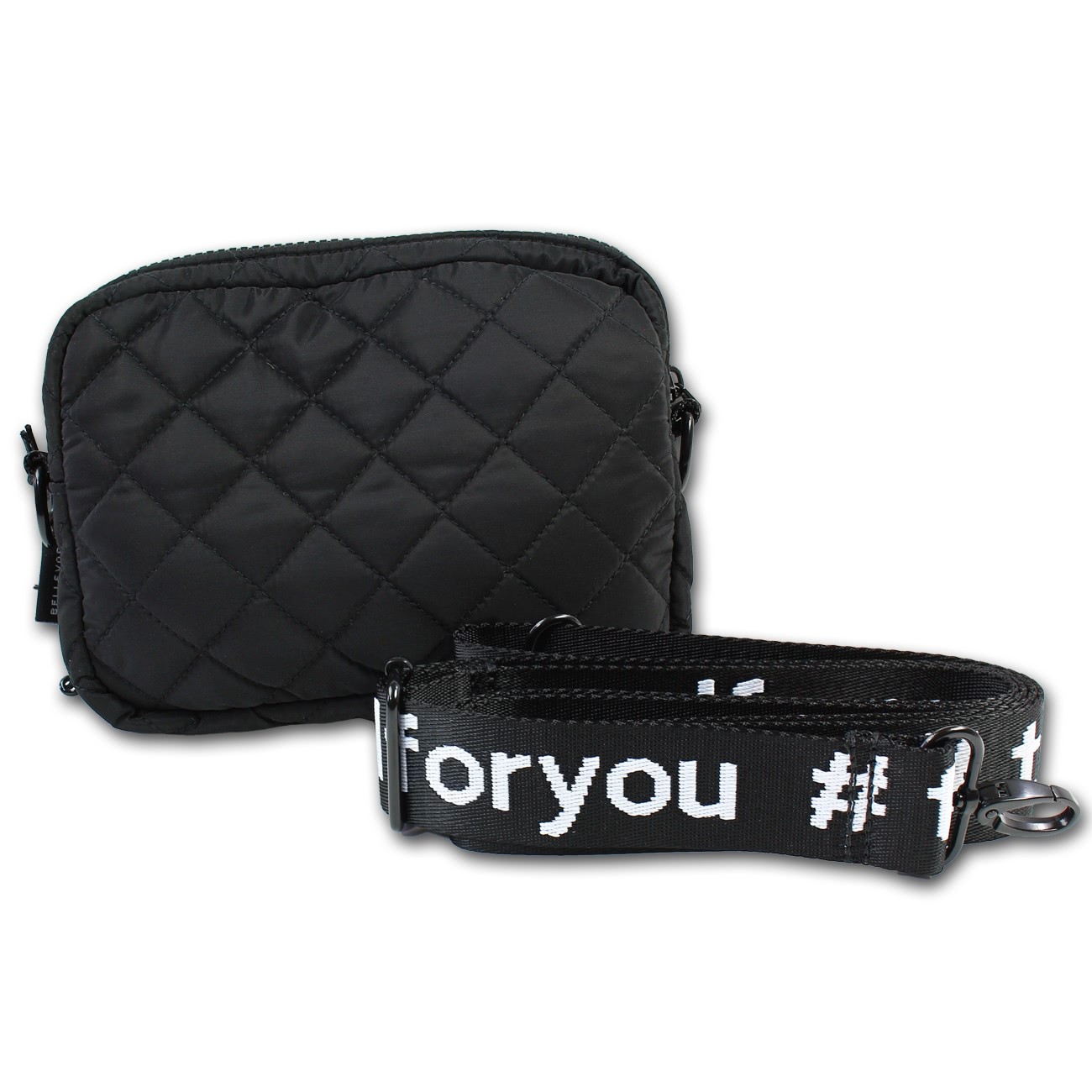 New Bags Schultertasche Bellevory Sport gesteppt schwarz Umhangetasche OTD2212S