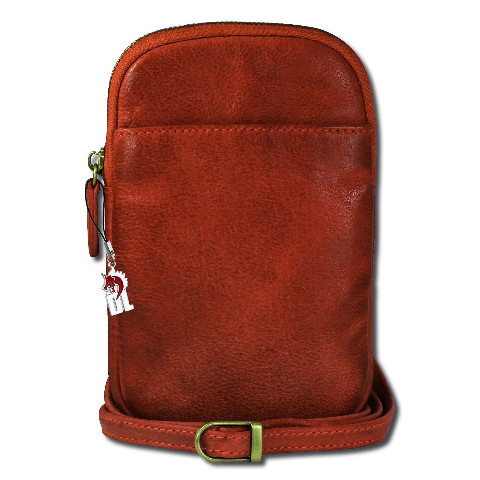 Drachenleder Handytasche Mini-Handtasche Leder cognac OTD310O