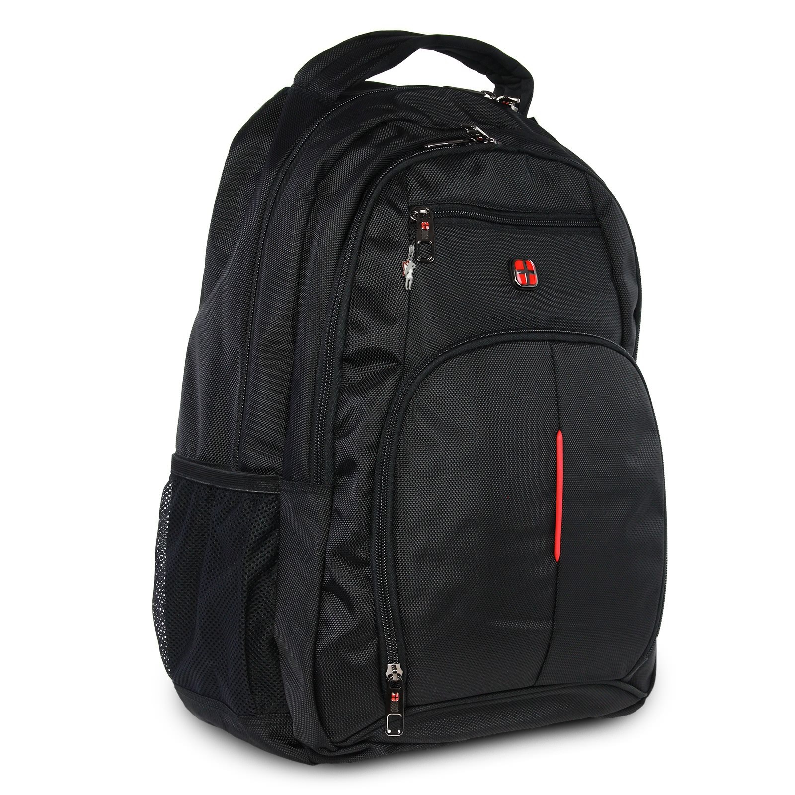 Rucksack, Notebooktasche Polyester schwarz Notebook- Laptopfach New Bags OTD602S