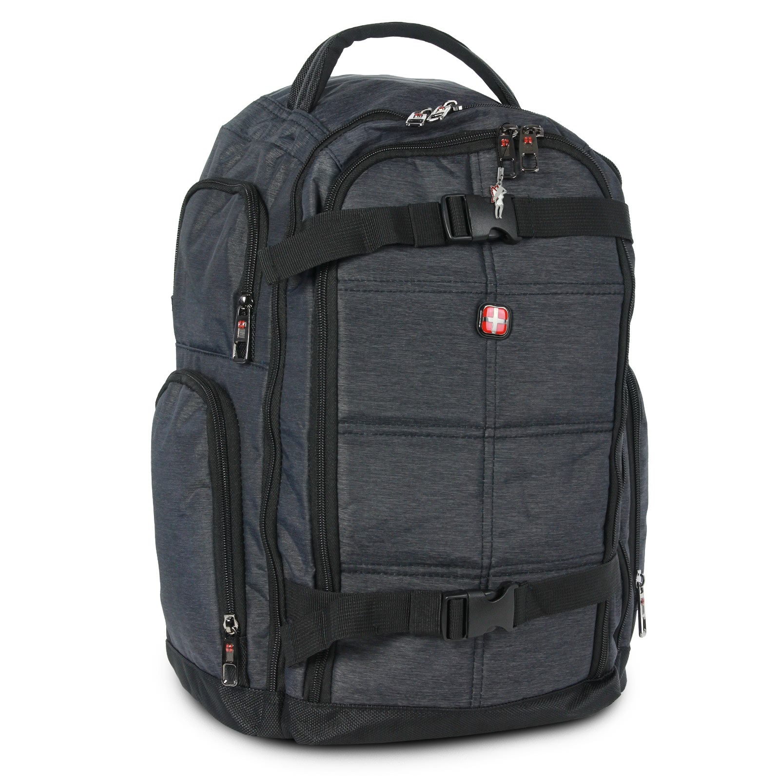 New Bags Rucksack, Notebooktasche Polyester grau Tabletfach Laptopfach OTD604S