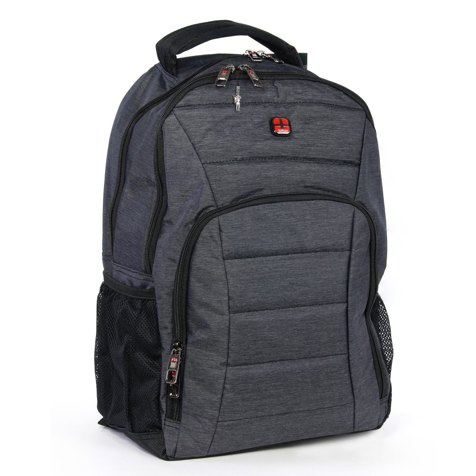 New Bags Laptoprucksack, Notebooktasche mit Tabletfach gepolstert grau OTD605S