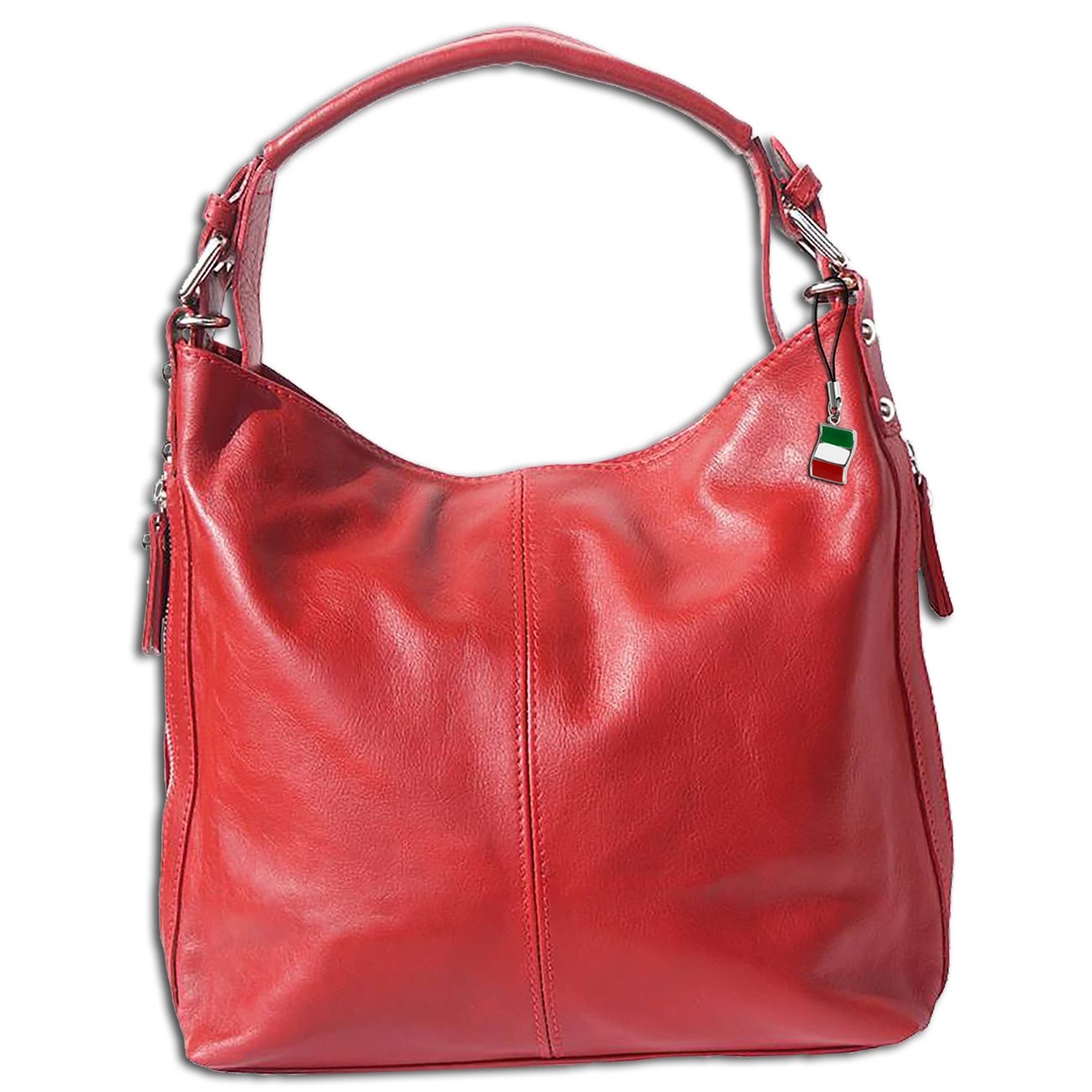 Florence Beuteltasche Echtleder rot Damen Hobo Bag Handtasche OTF101R