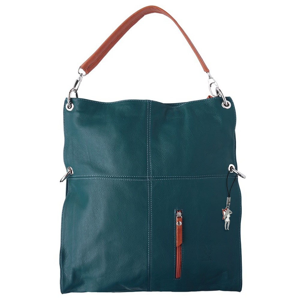 Florence Hobo Bag Umhängetasche blau echtes Leder Damen Schultertasche OTF102B