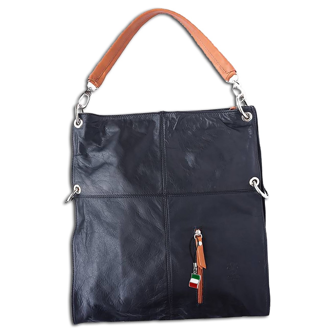 Florence Hobo Bag Umhängetasche schwarz Echtleder Damen Schultertasche OTF102F