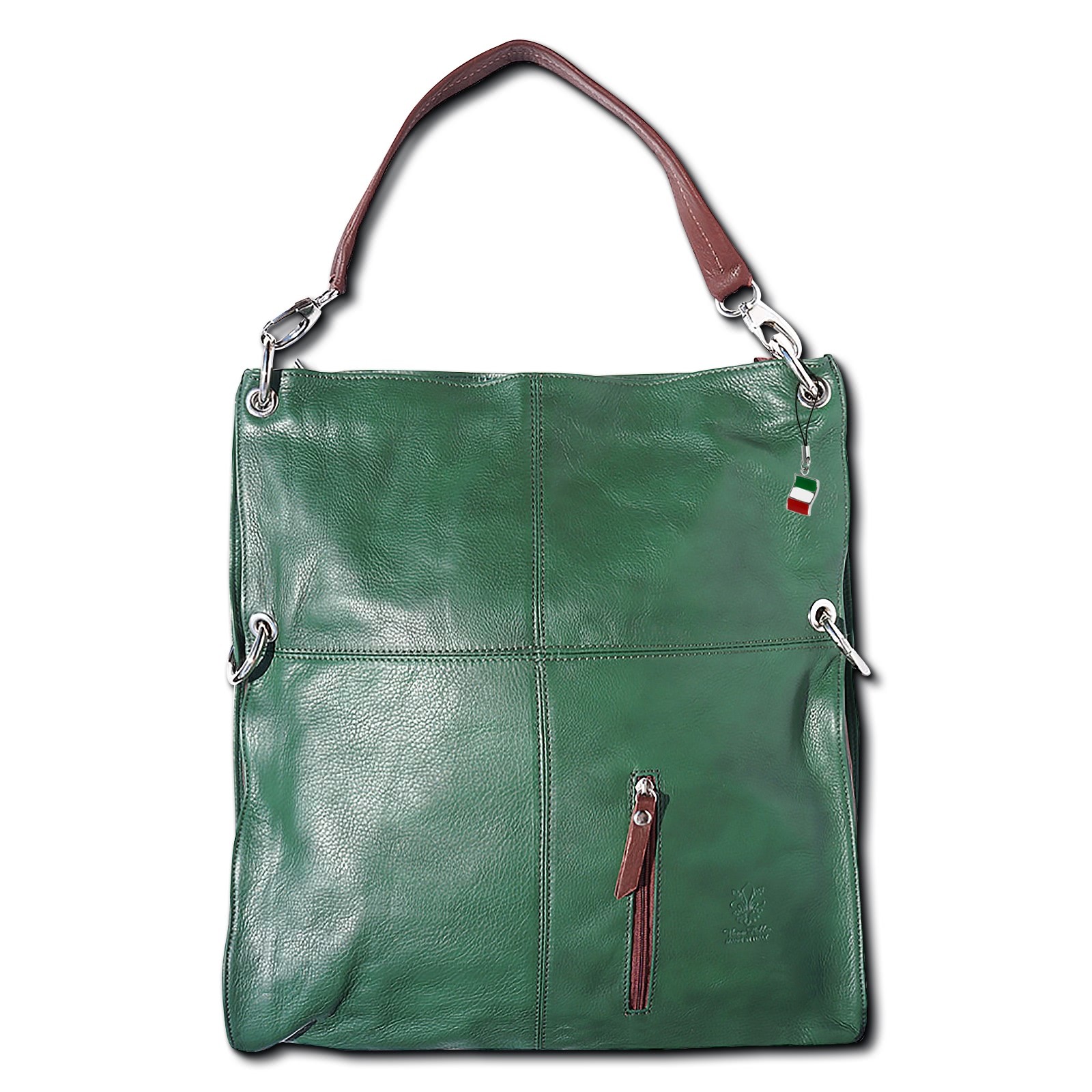 Florence Hobo Bag grün echtes Leder Damen OTF102G
