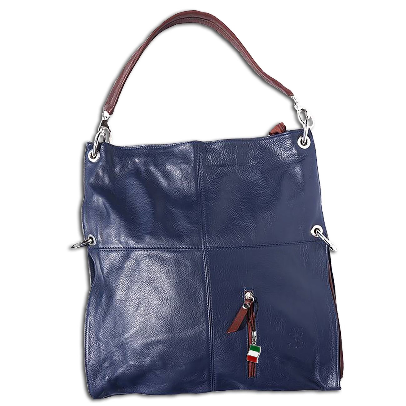 Florence Hobo Bag Umhängetasche blau echtes Leder Damen Schultertasche OTF102M