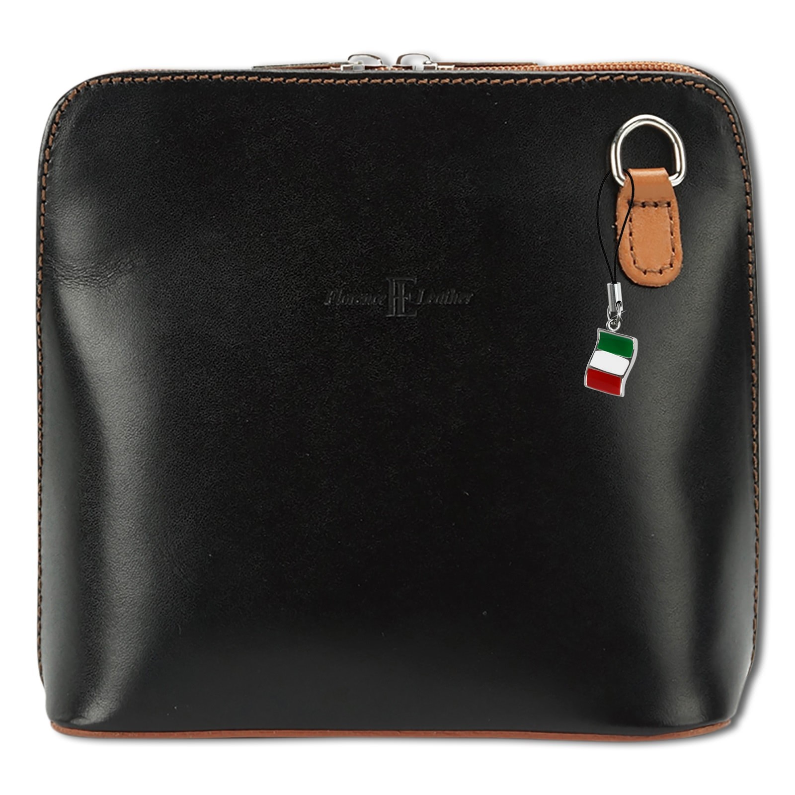 Florence Mini Damen Handtasche echtes Leder schwarz braun OTF109F