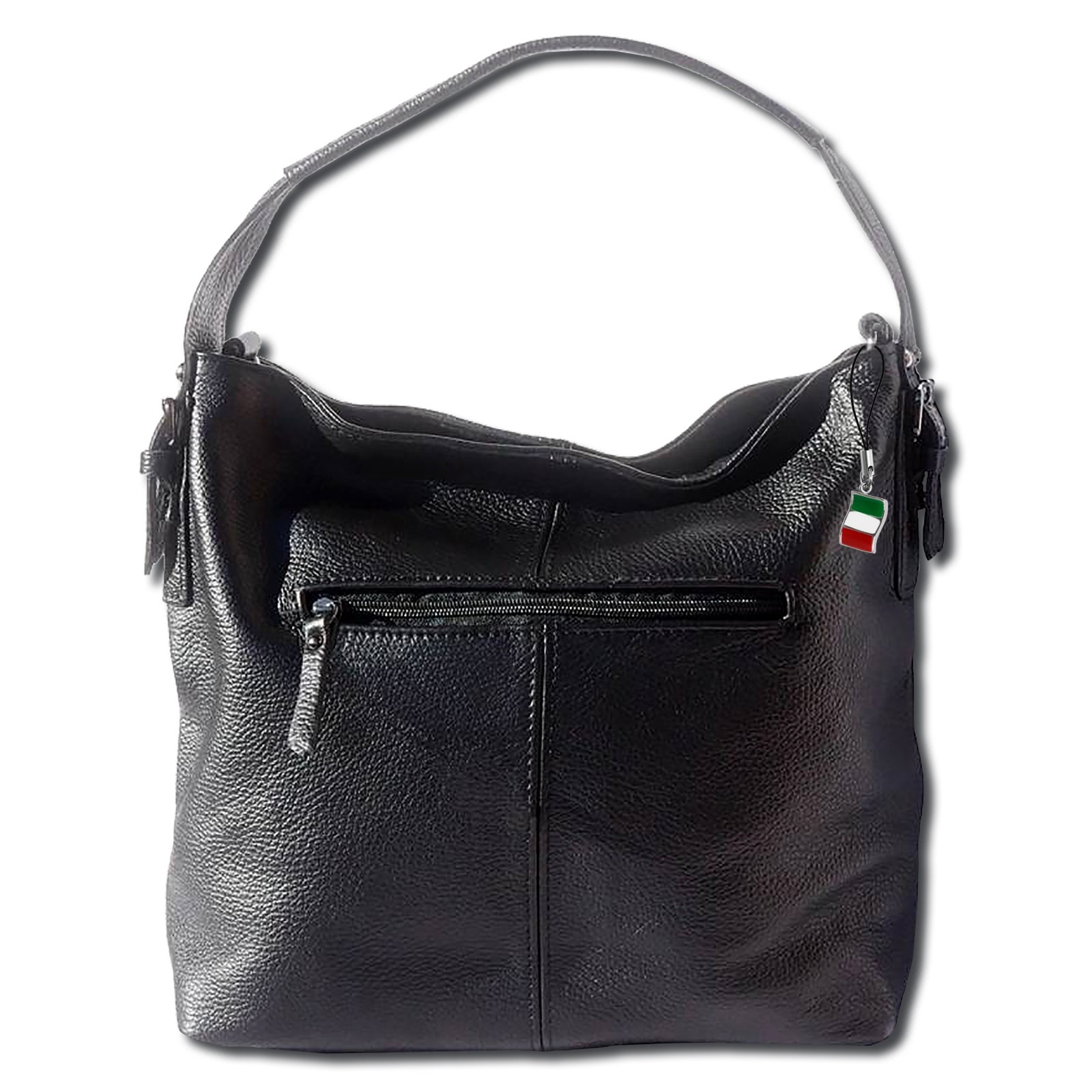 Florence legere Echtleder Hobo Bag Damen schwarz OTF110S