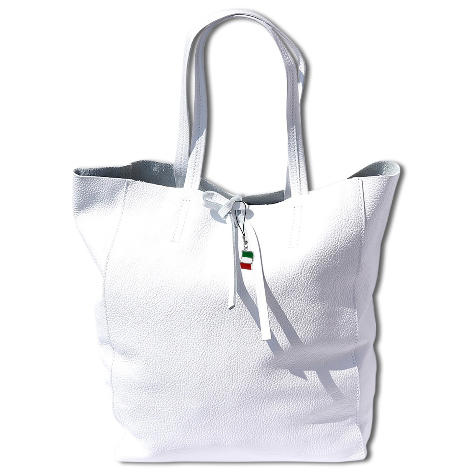 Florence ital. Shopper Echtleder Damen Business weiß OTF112W