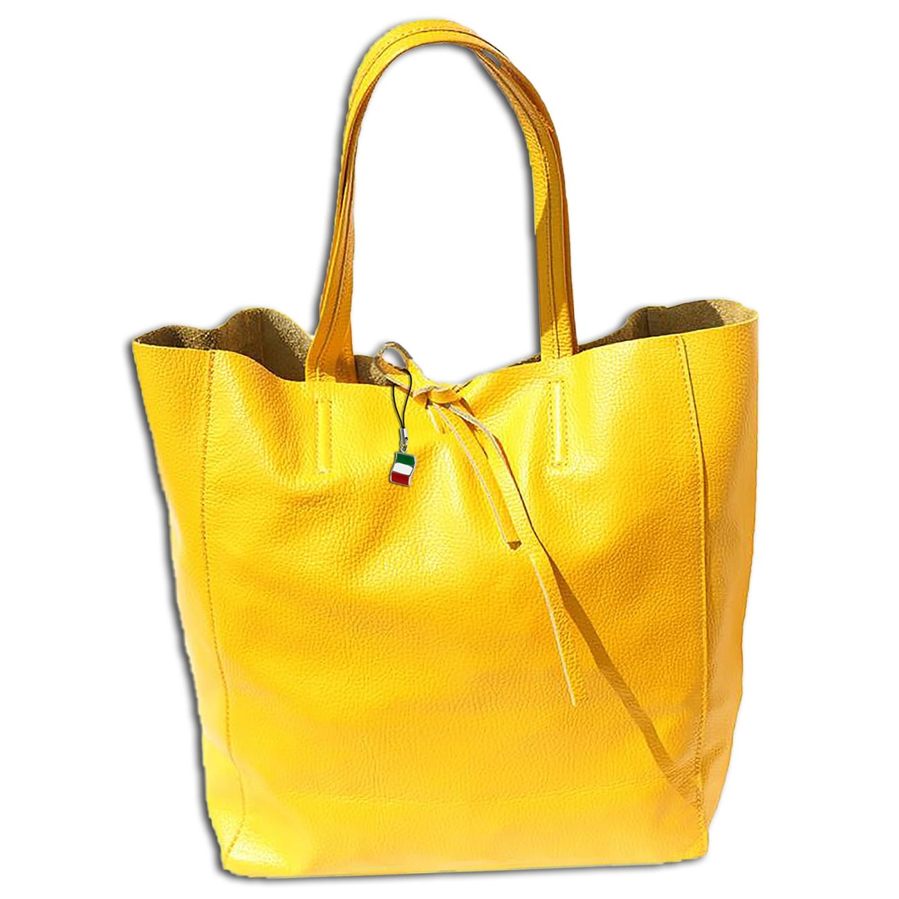 Florence ital. Shopper Echtleder Damen Business gelb OTF112Y