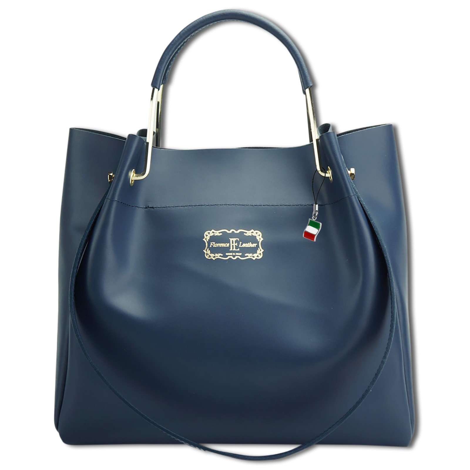 Florence edle Businesstasche Henkeltasche Leder blau OTF118M