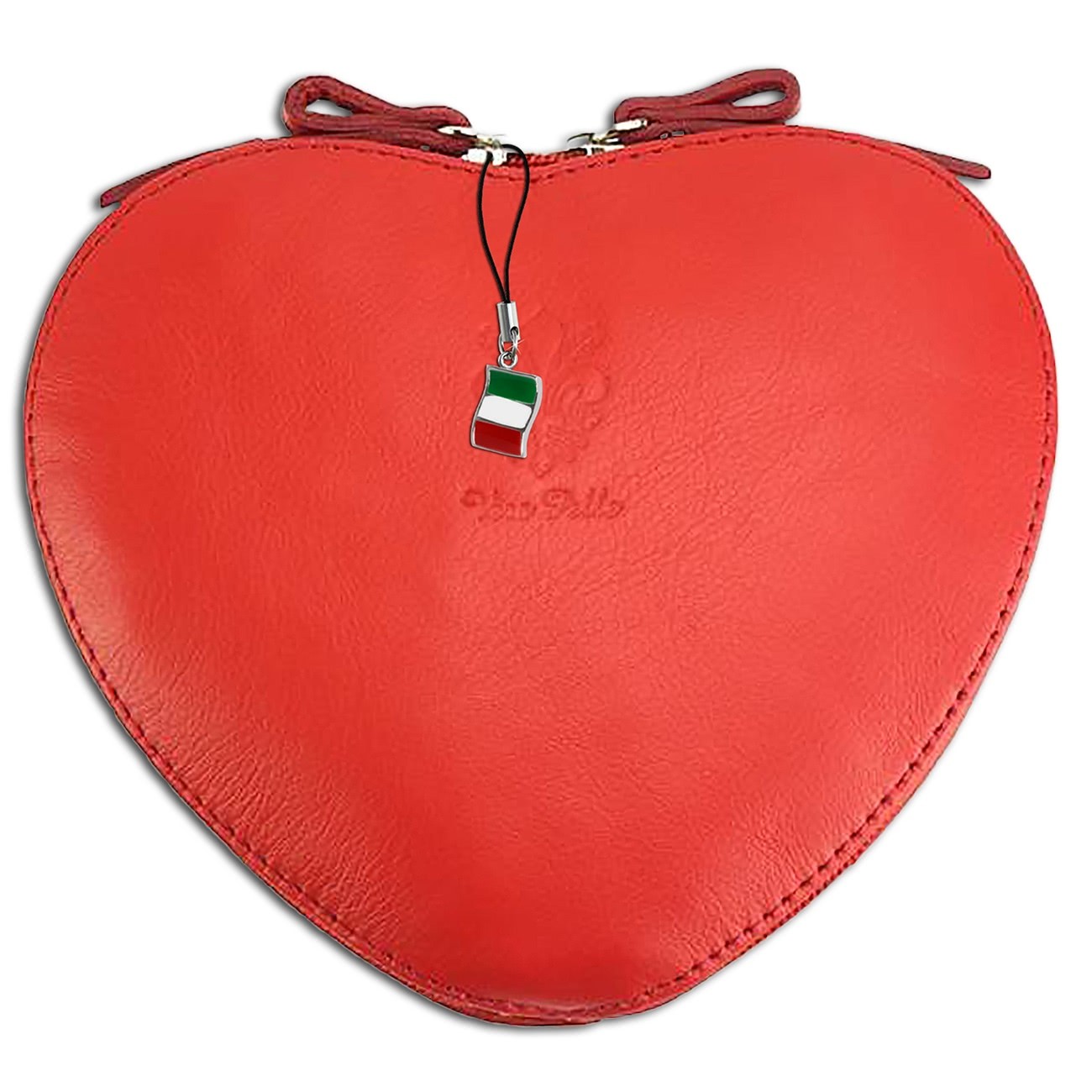 Florence herzförmige Damen Schultertasche echtes Leder Handtasche rot OTF121R