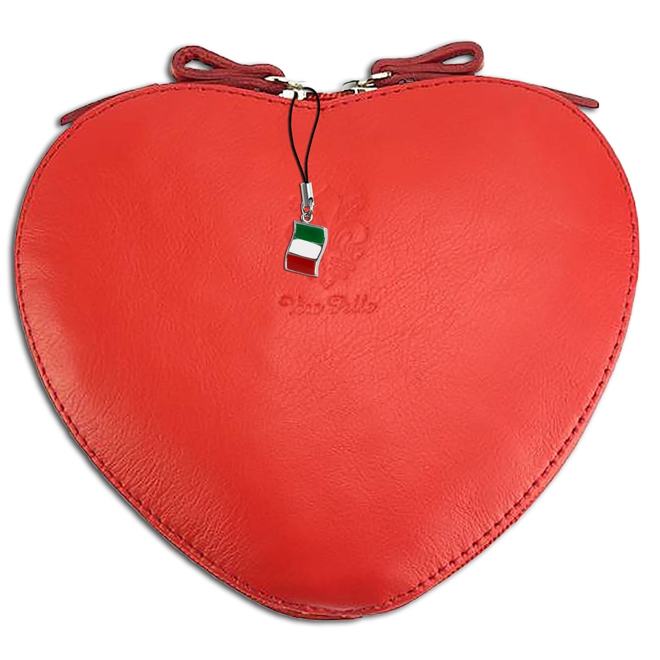 Florence herzförmige Damen echtes Leder Handtasche rot OTF121R
