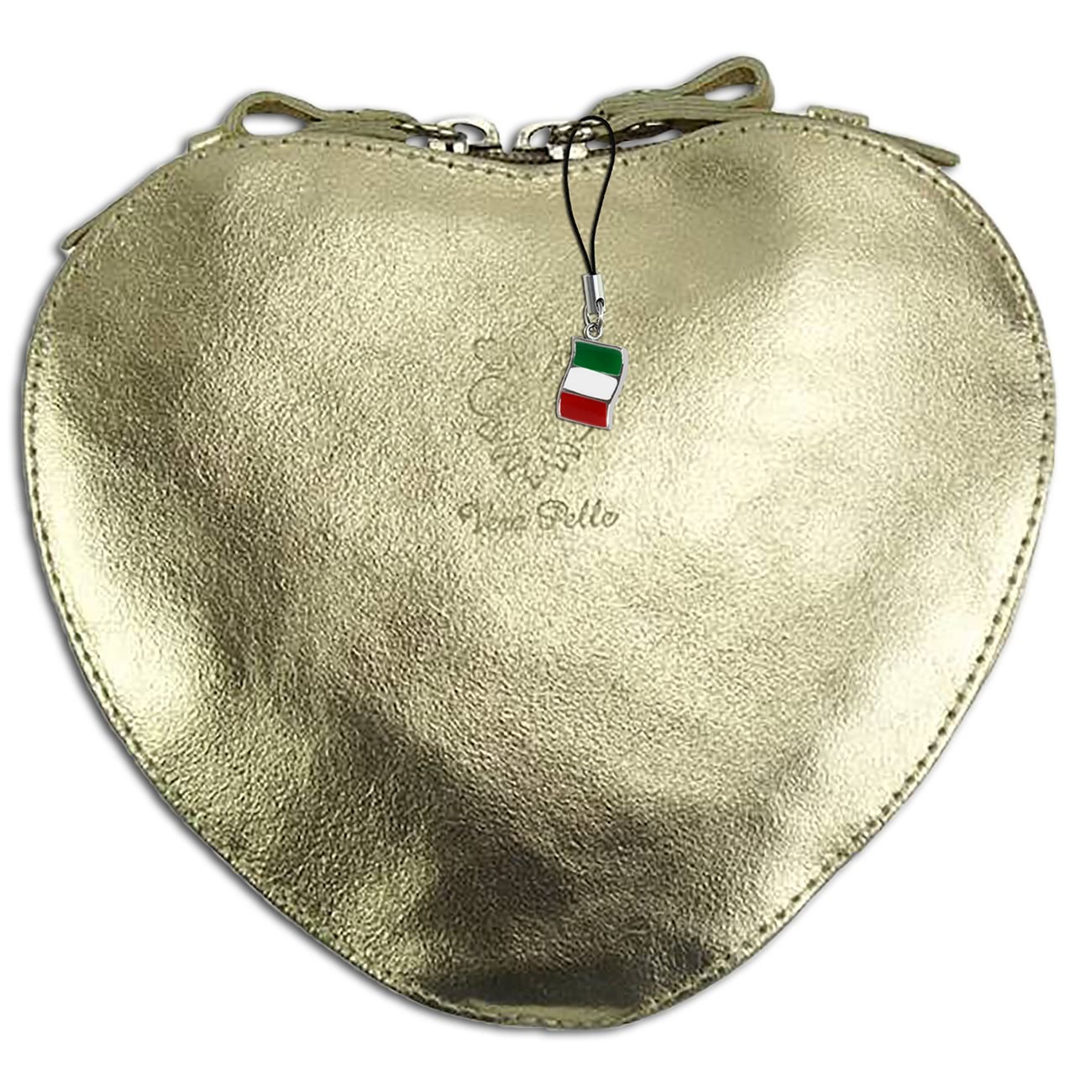 Florence herzförmige Damen Schultertasche echtes Leder Handtasche gold OTF121Y