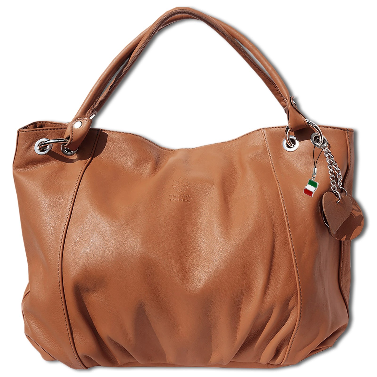 Florence Echtleder Hobo Bag Damen tan braun Schultertasche Henkeltasche OTF128N